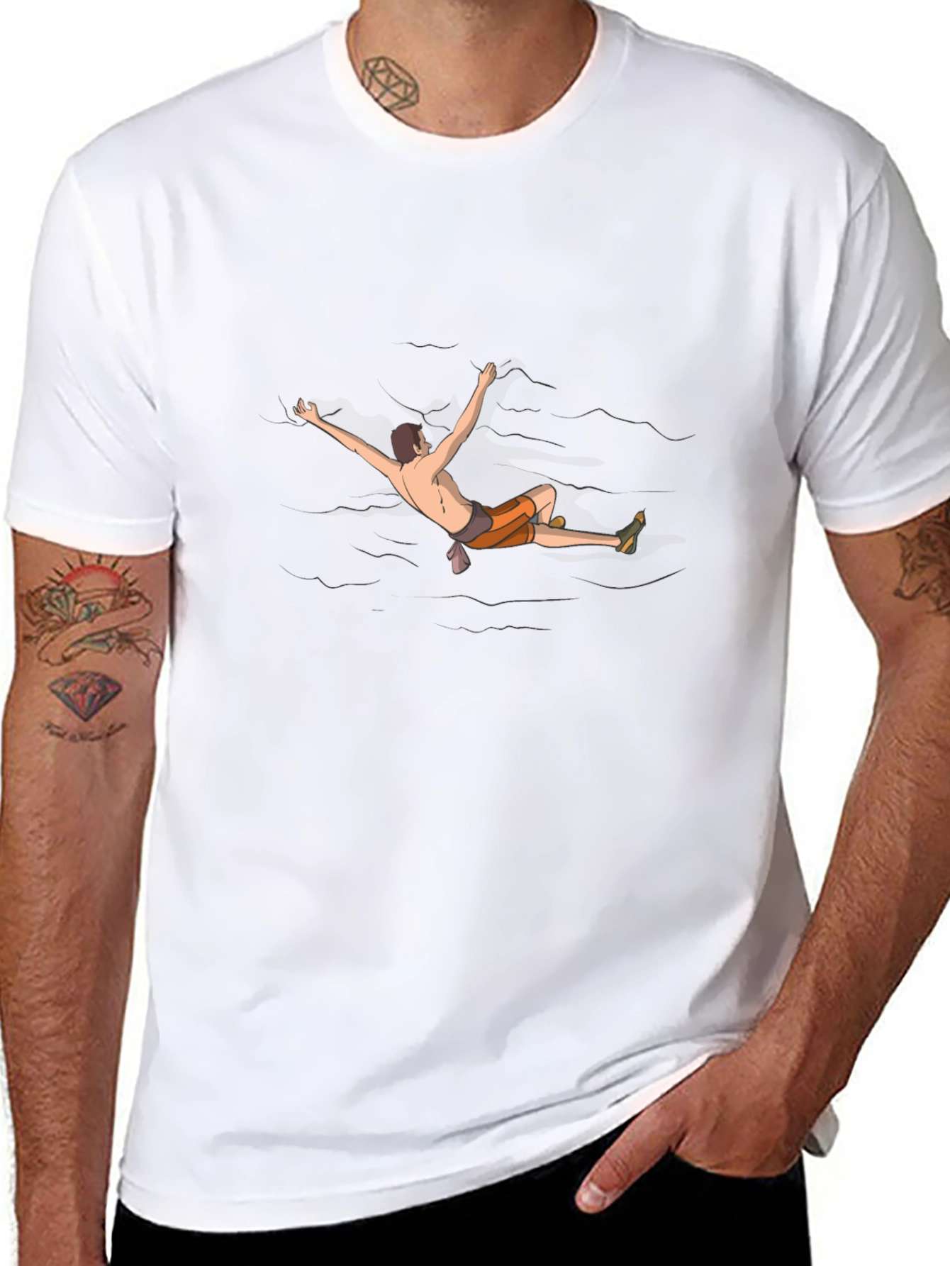Climber in Water Graphic Tee - Black
