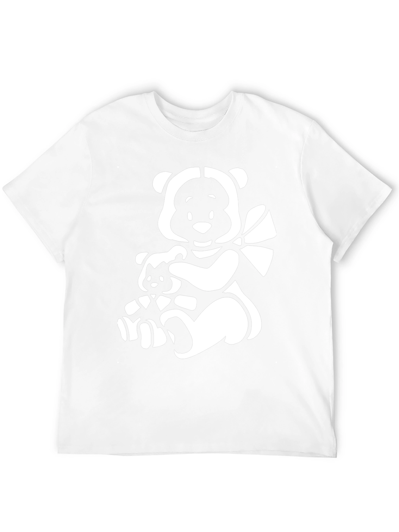 Black T-Shirt with Cute Bear Graphic