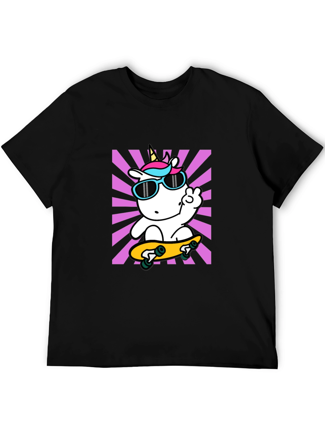 Cool Unicorn Skateboard T-Shirt