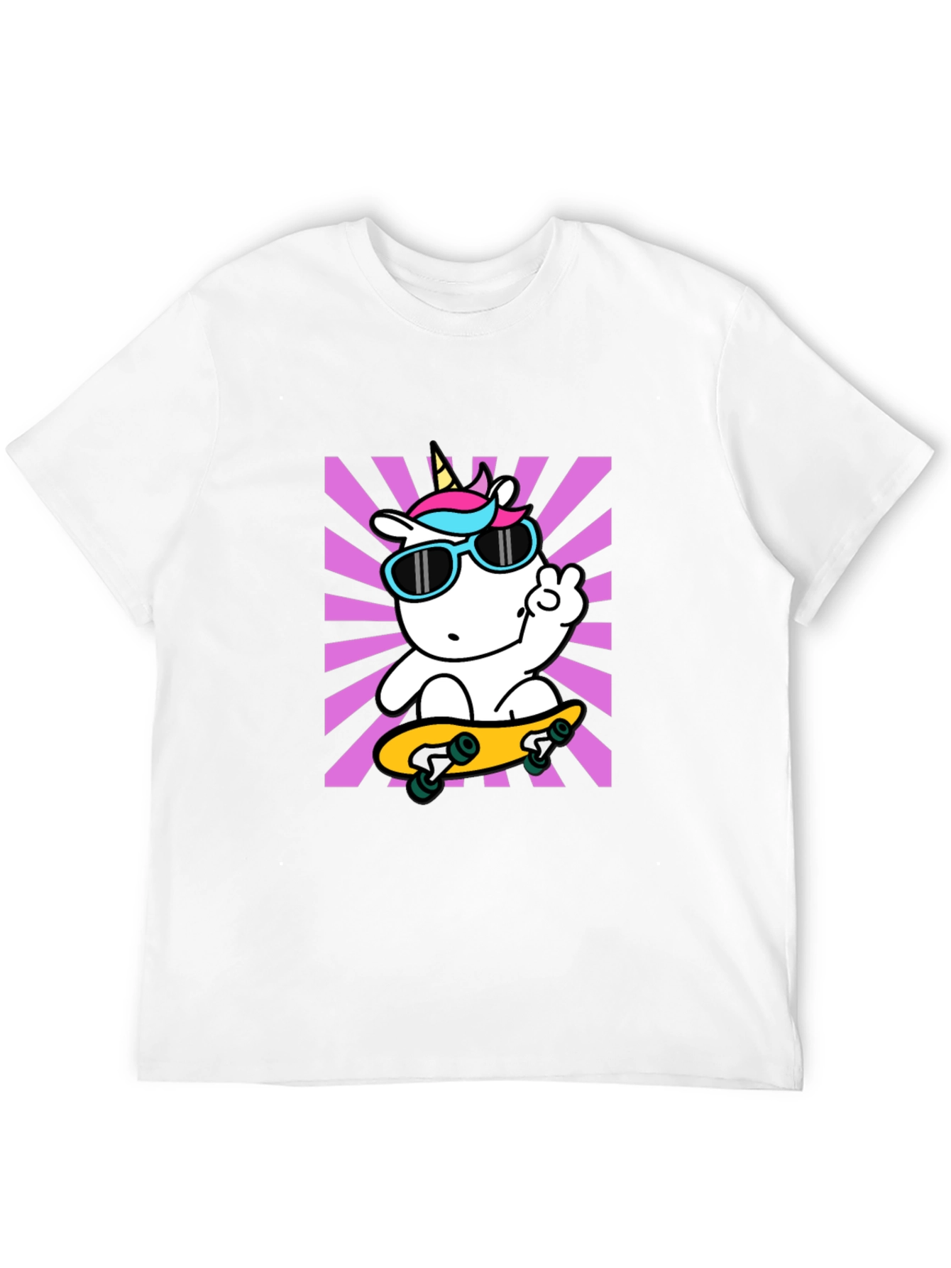 Cool Unicorn Skateboard T-Shirt