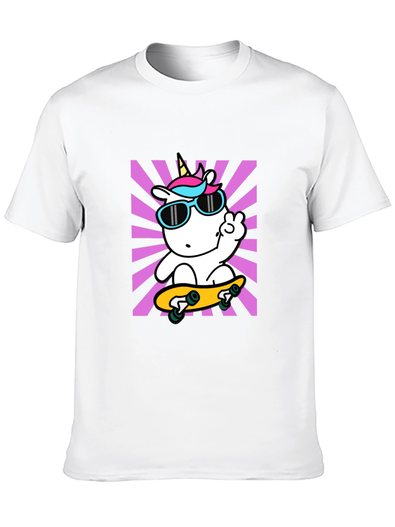 Cool Unicorn Skateboard T-Shirt