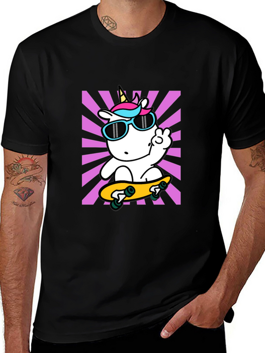 Cool Unicorn Skateboard T-Shirt