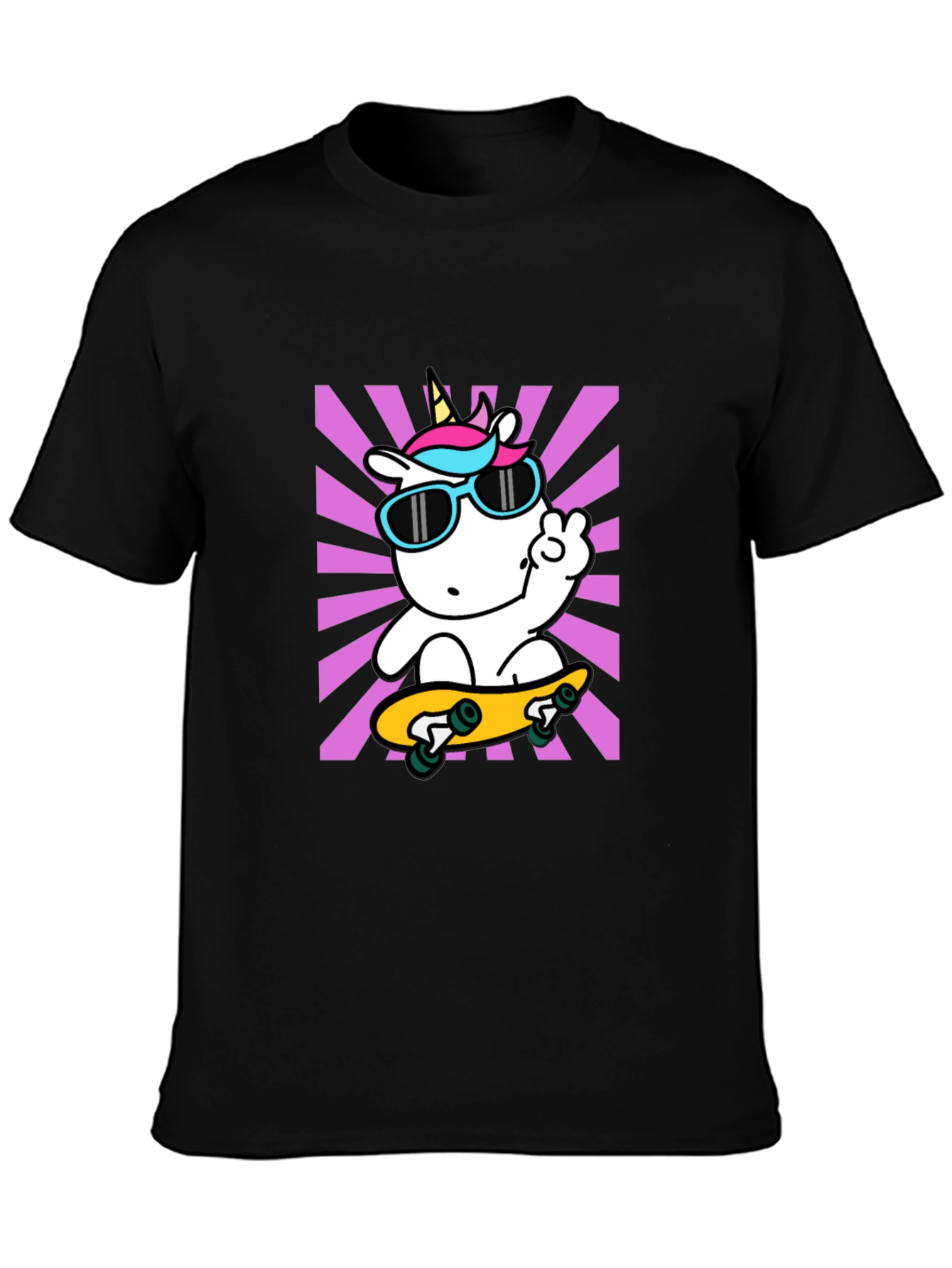 Cool Unicorn Skateboard T-Shirt