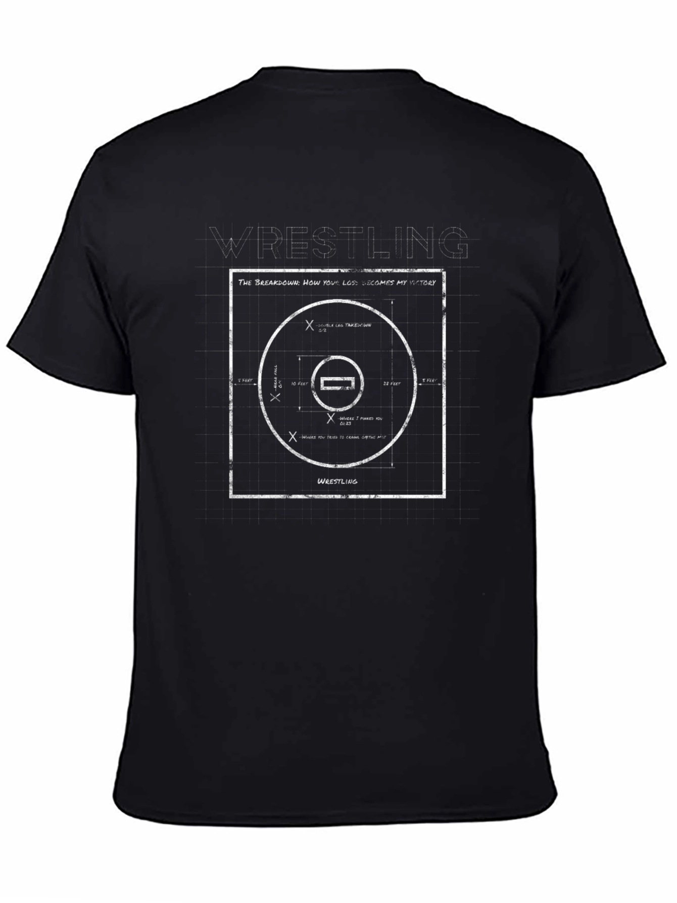 Wrestling Blueprint Graphic T-Shirt