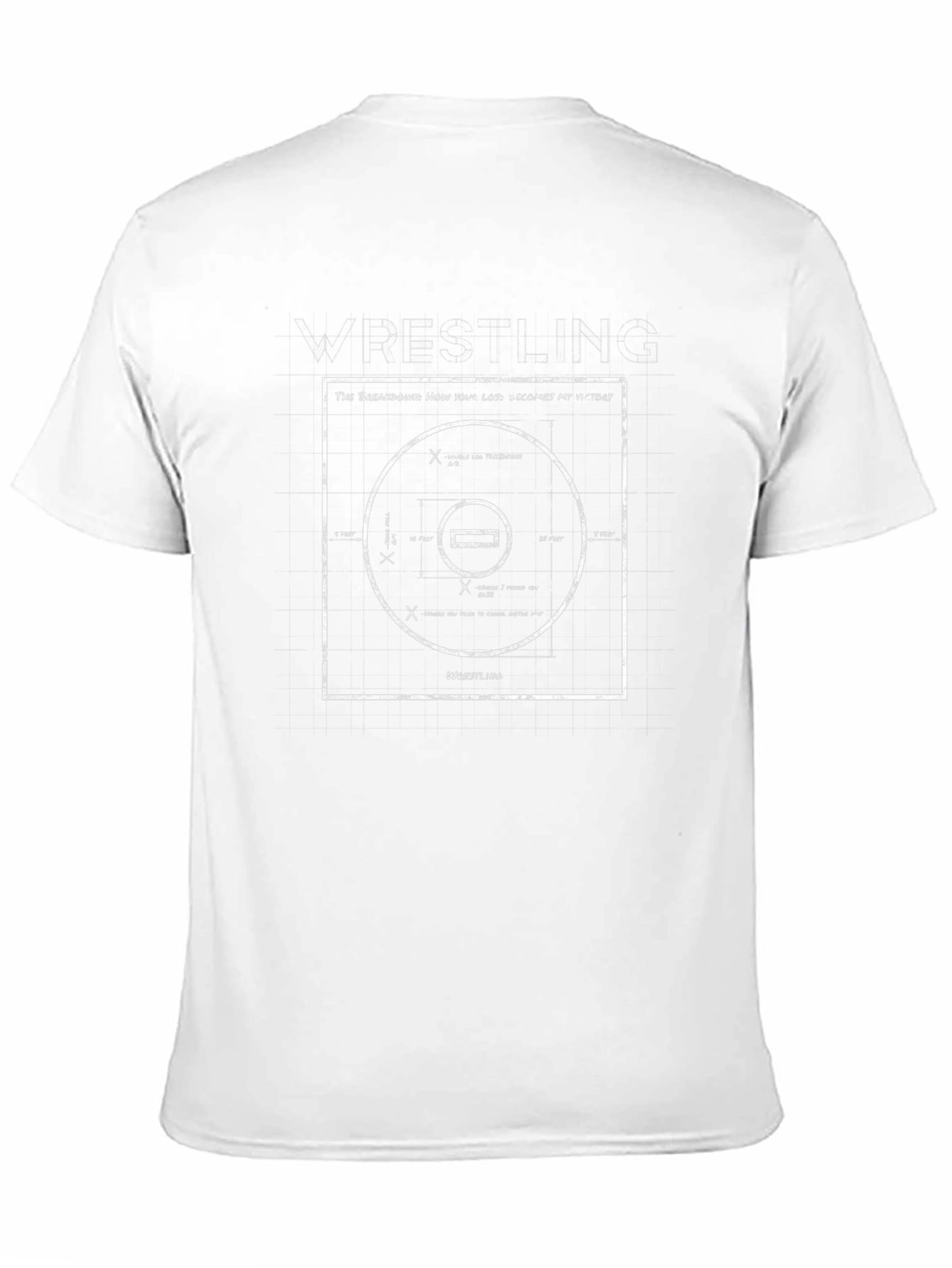 Wrestling Blueprint Graphic T-Shirt