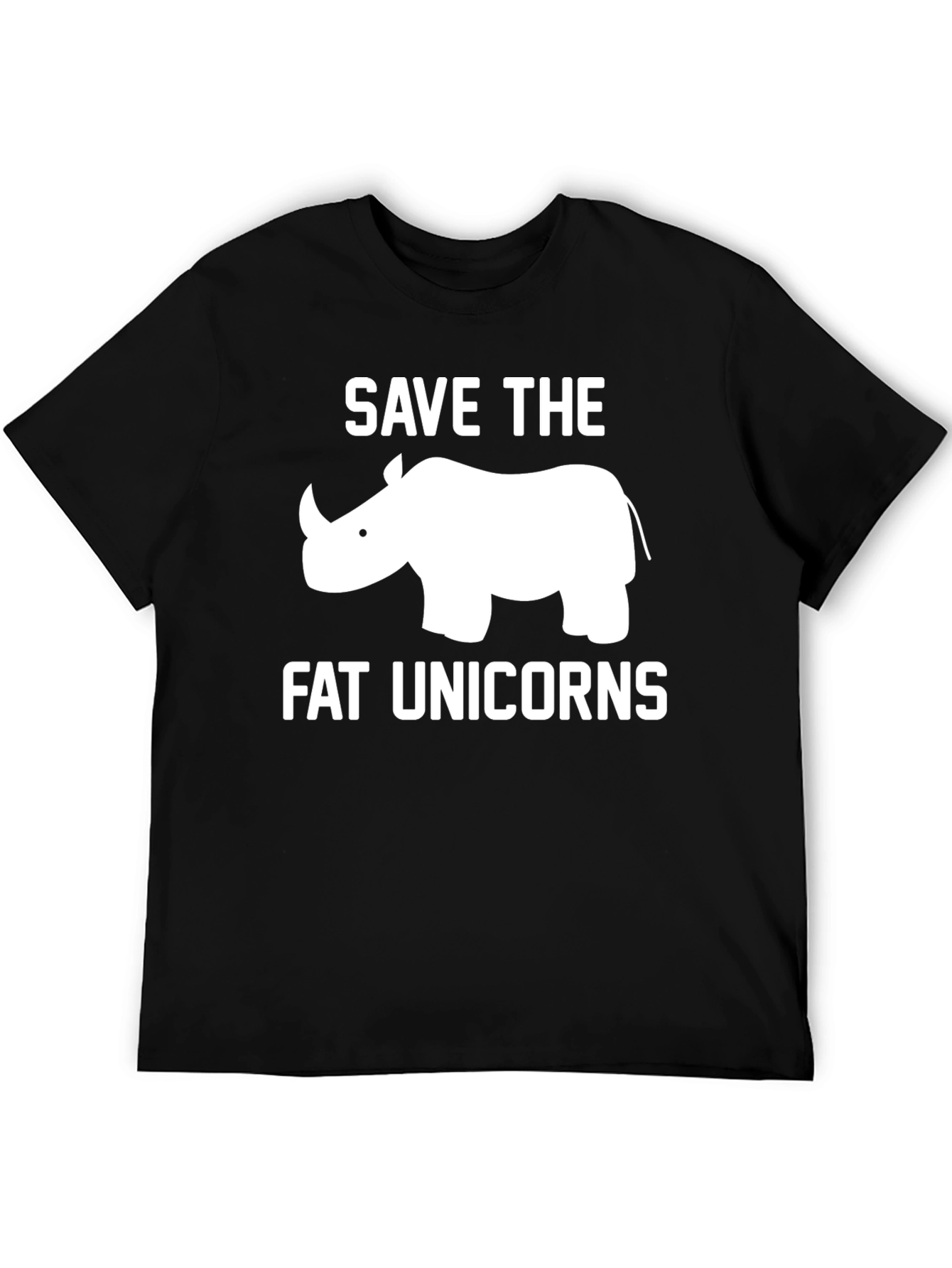 Save the Fat Unicorns Black T-Shirt