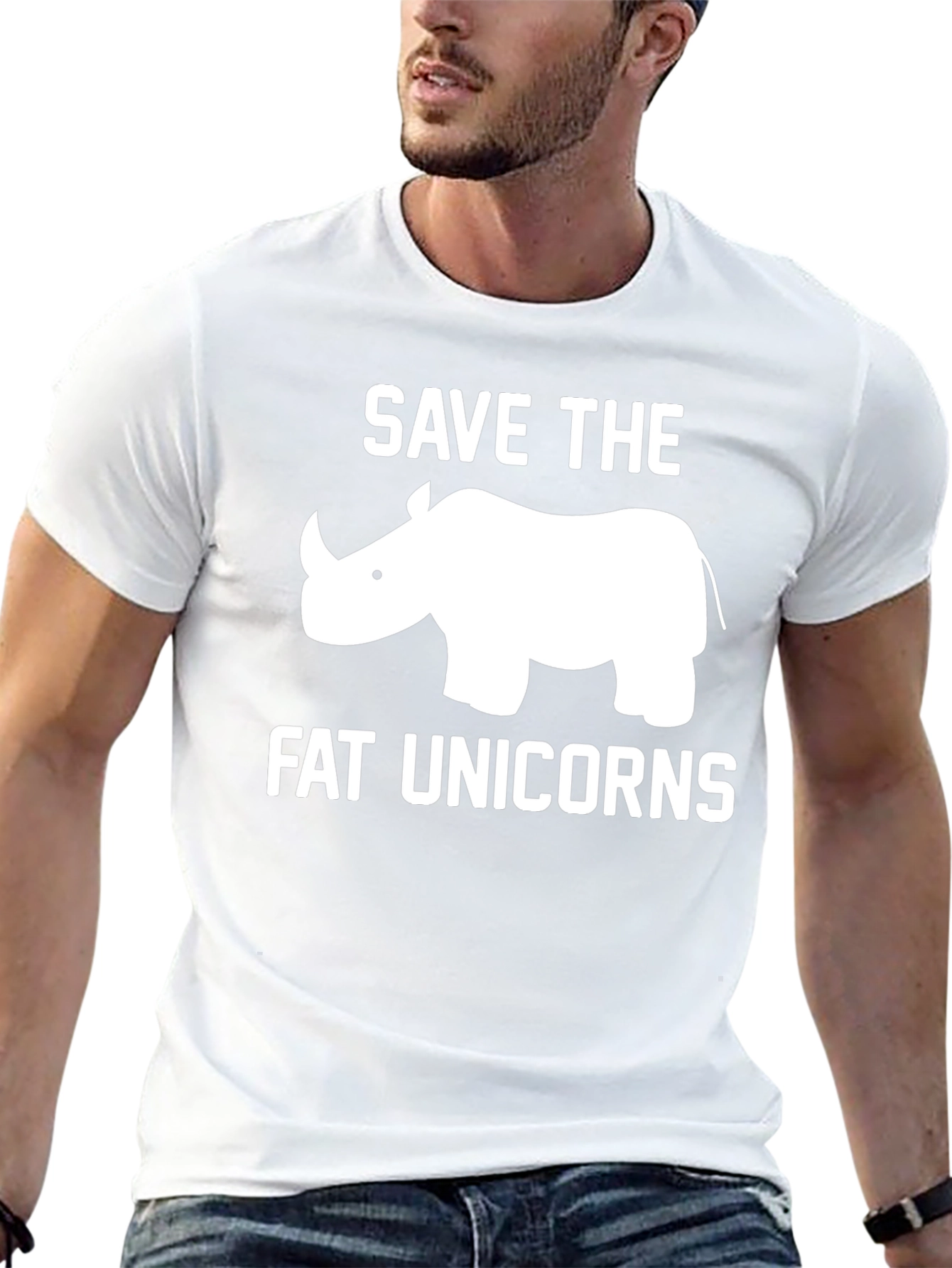Save the Fat Unicorns Black T-Shirt