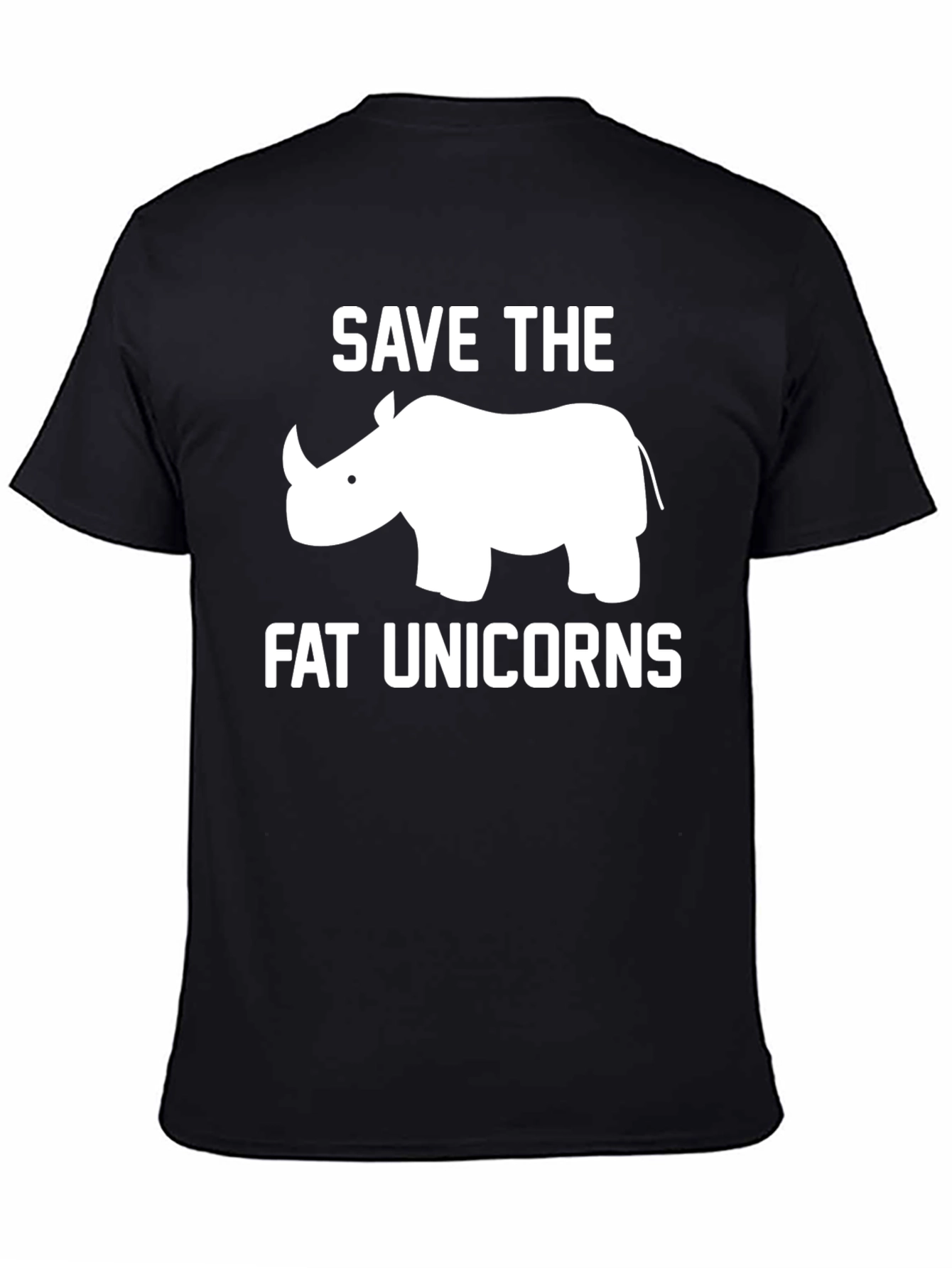 Save the Fat Unicorns Black T-Shirt