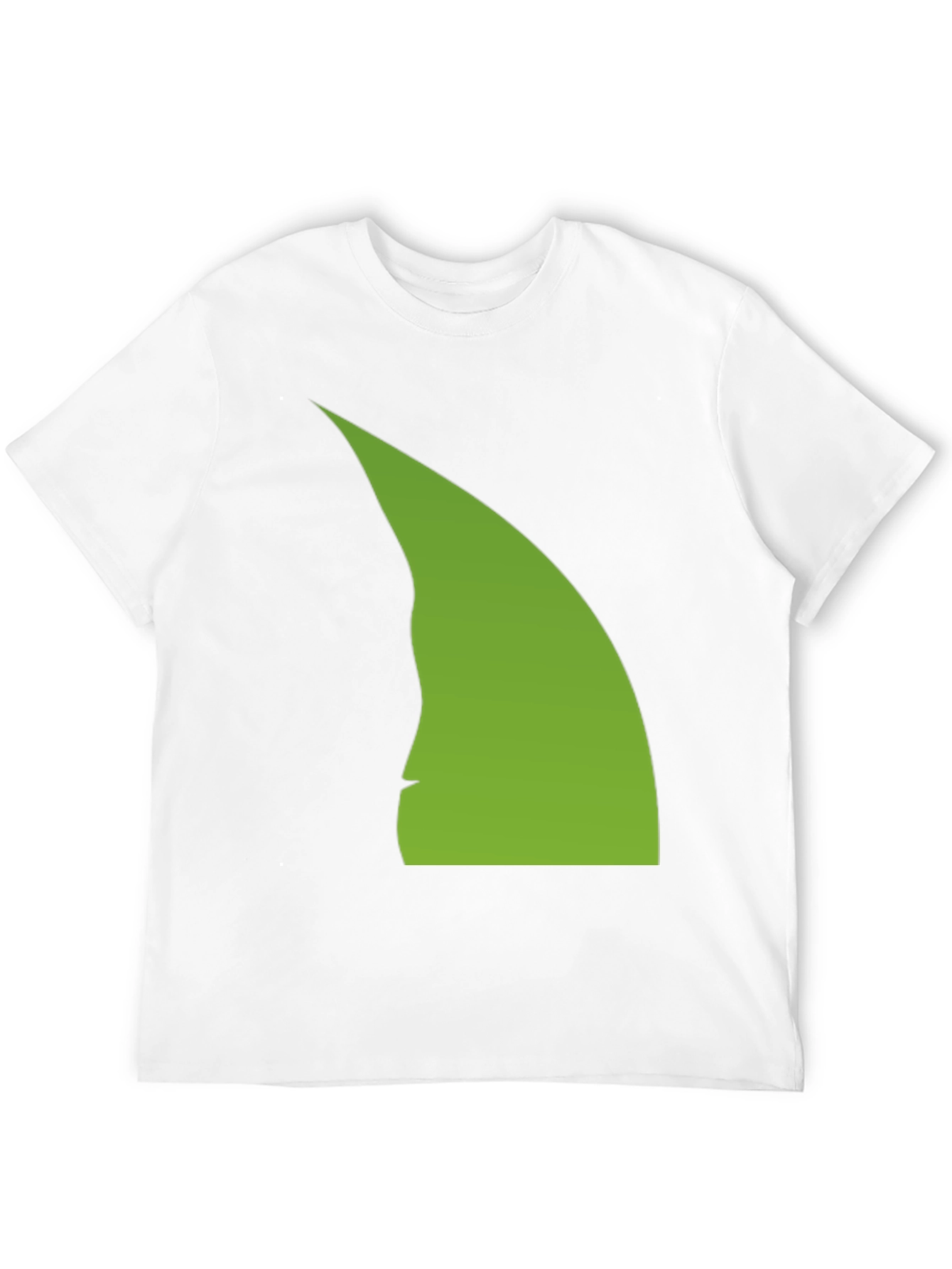 Abstract Green Silhouette on Black T-Shirt