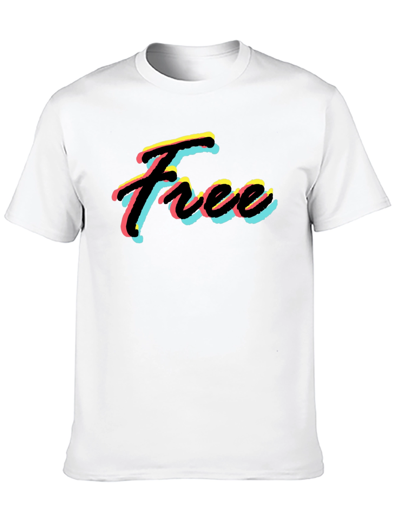 Free Neon Style Black T-Shirt