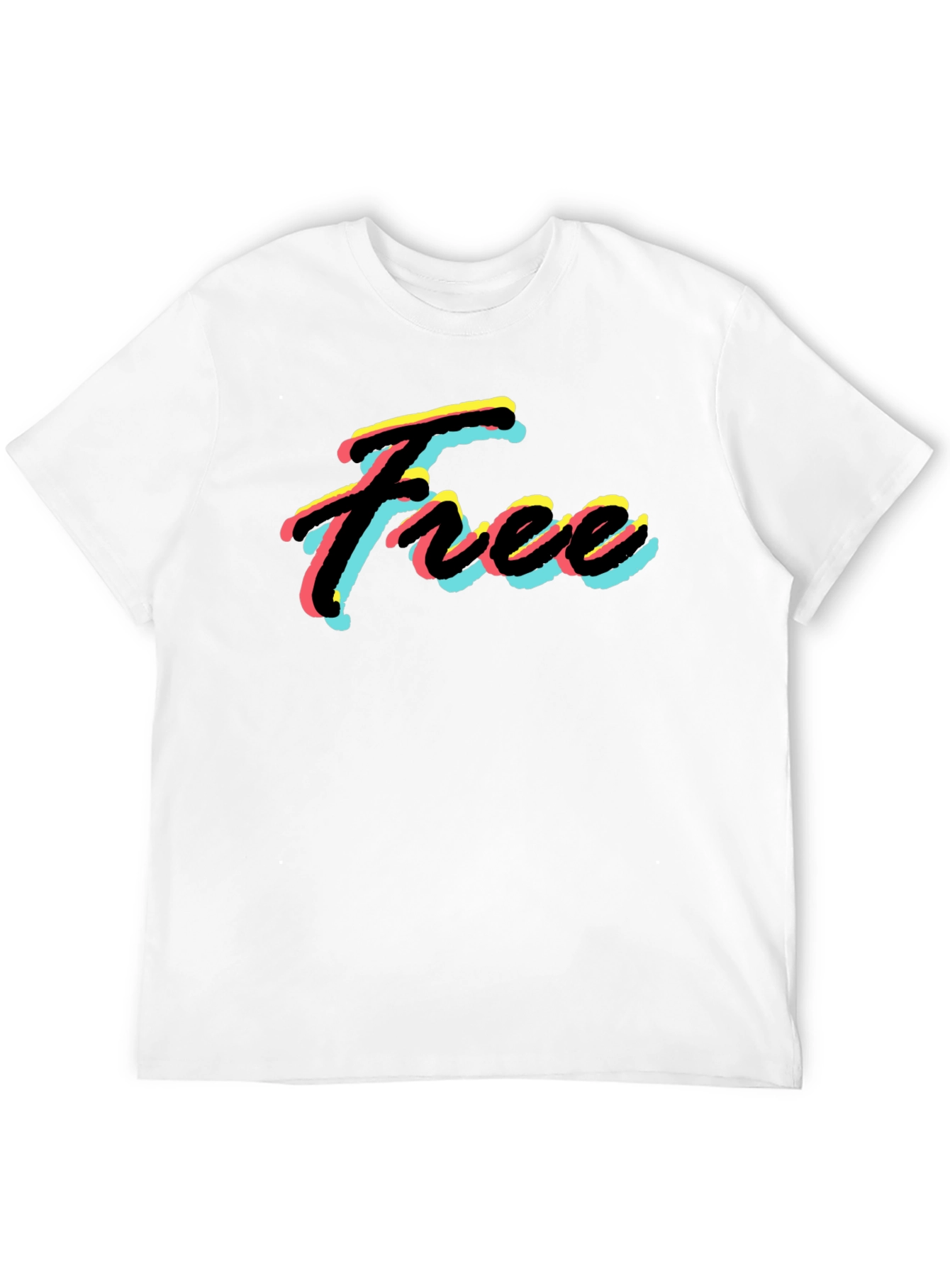 Free Neon Style Black T-Shirt