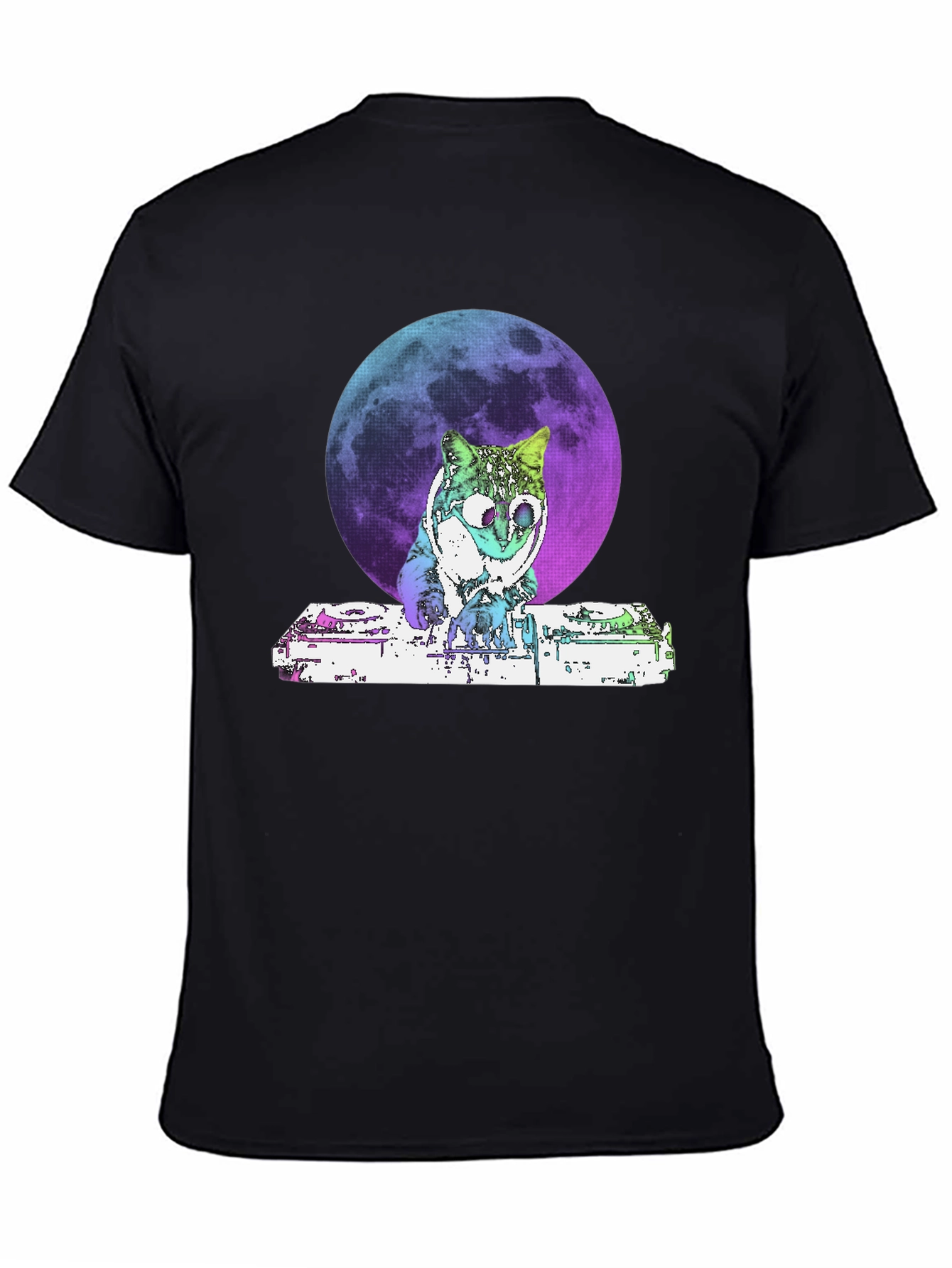 DJ Cat Moon Graphic T-Shirt