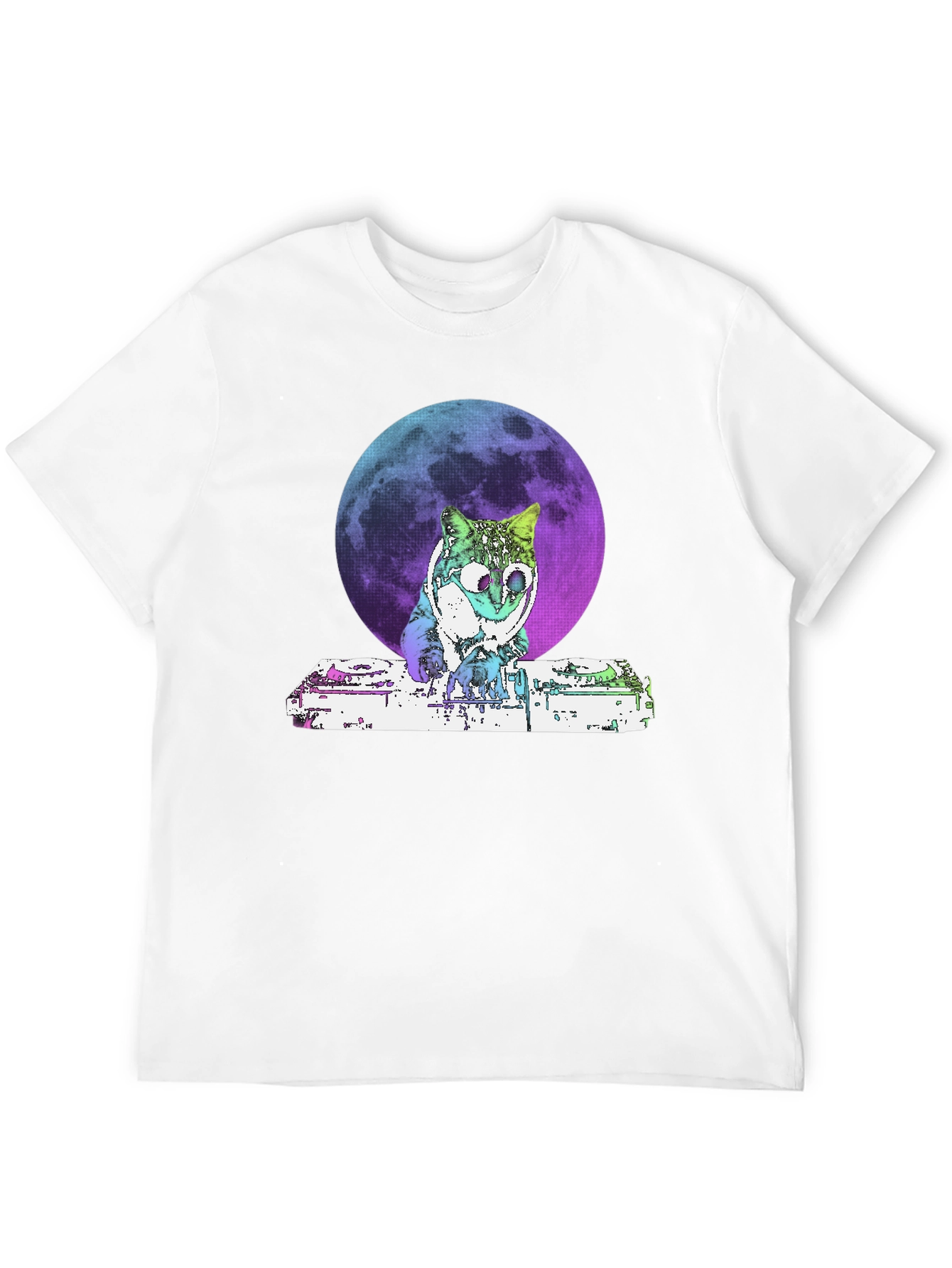 DJ Cat Moon Graphic T-Shirt