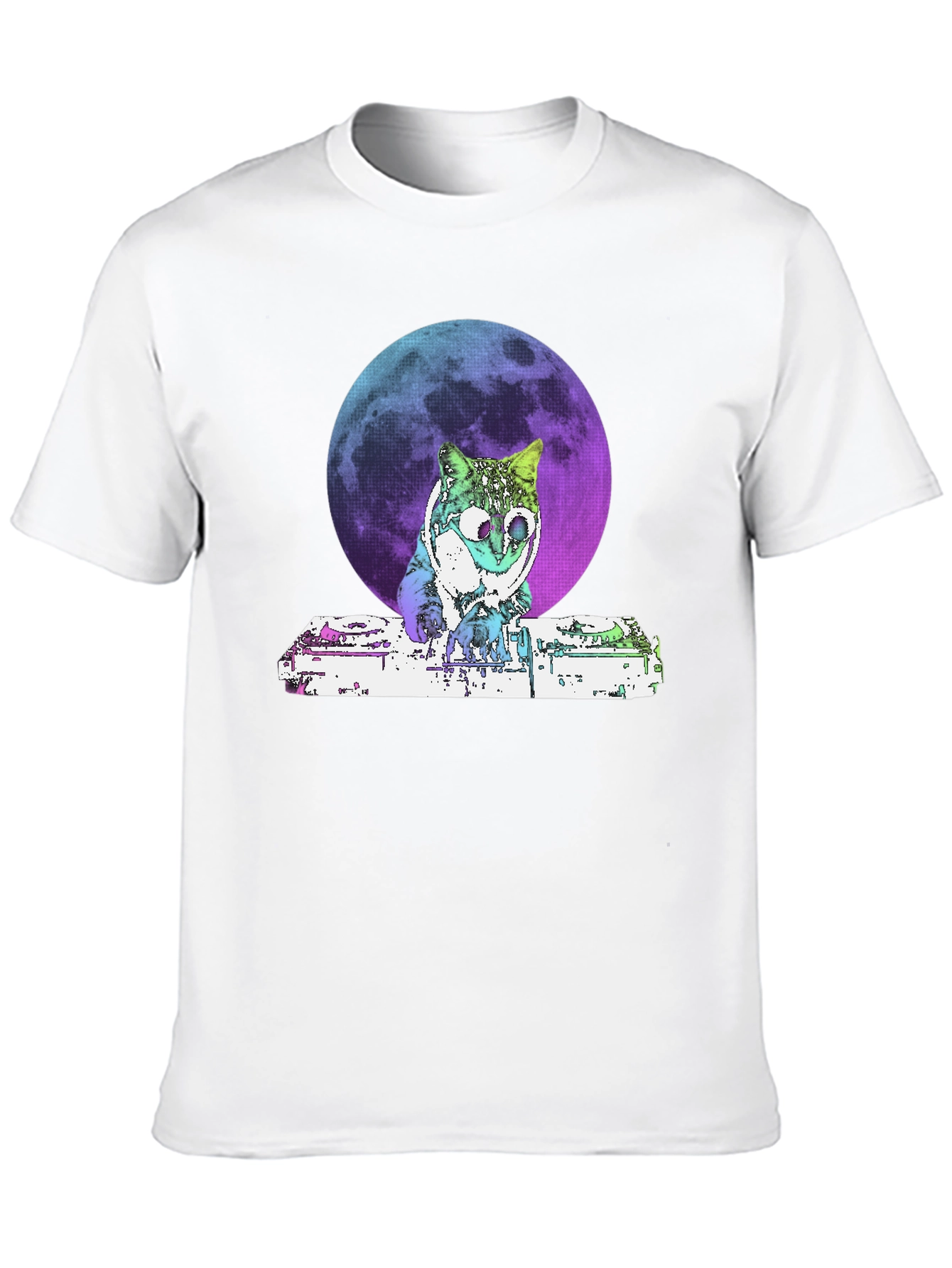 DJ Cat Moon Graphic T-Shirt