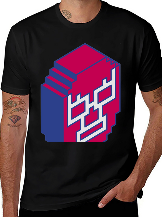 Pixel Skull Graphic Tee - Bold 3D Design