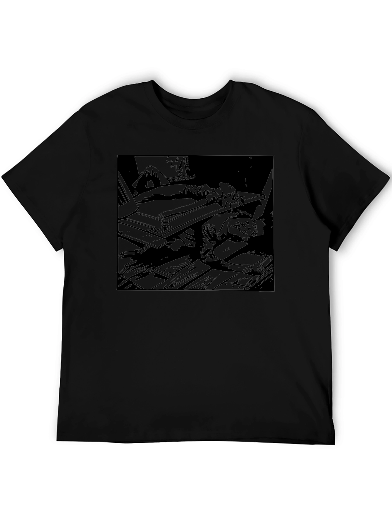 Dark Graphic Print Tee - Relaxed Fit