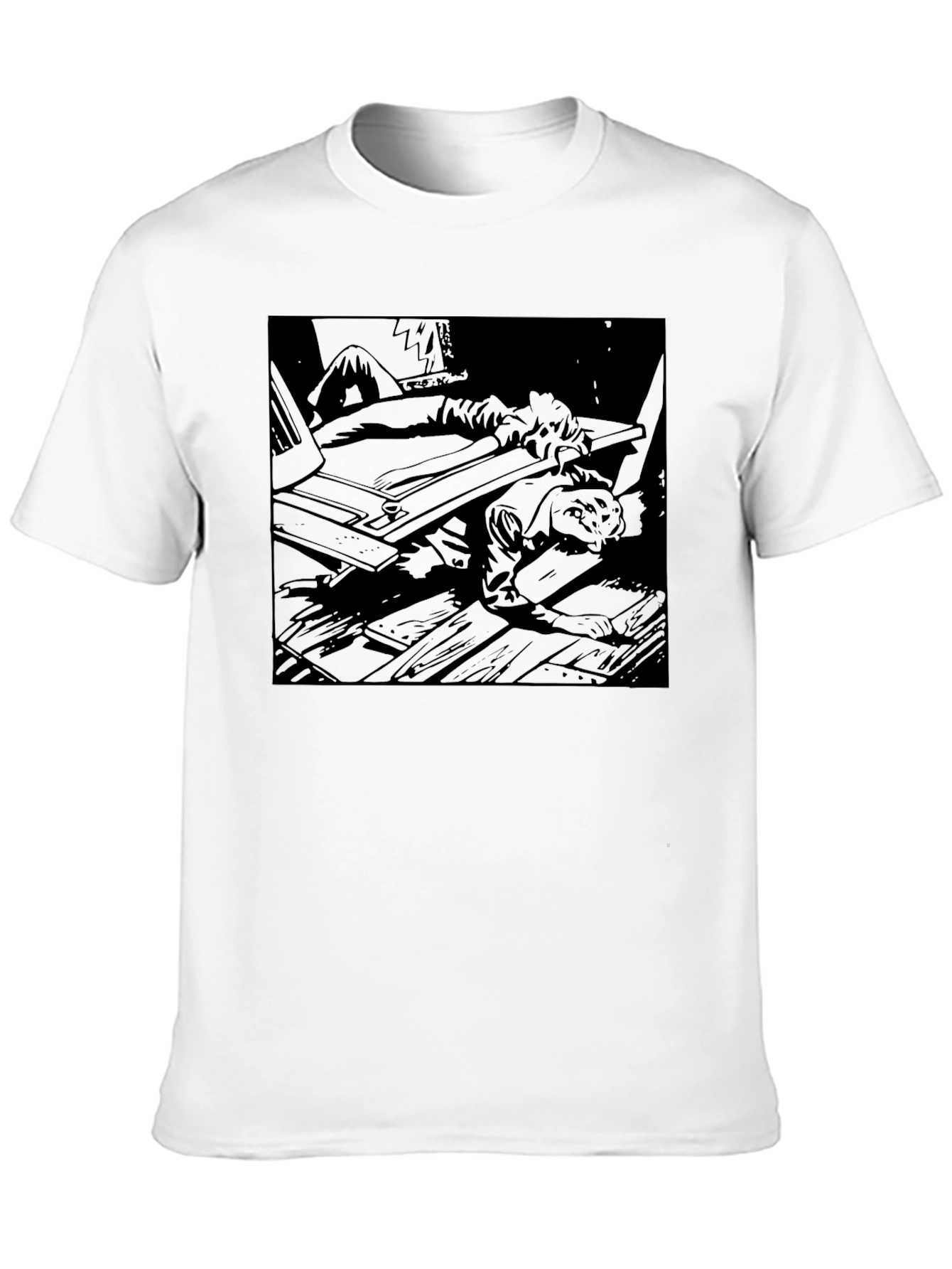 Dark Graphic Print Tee - Relaxed Fit