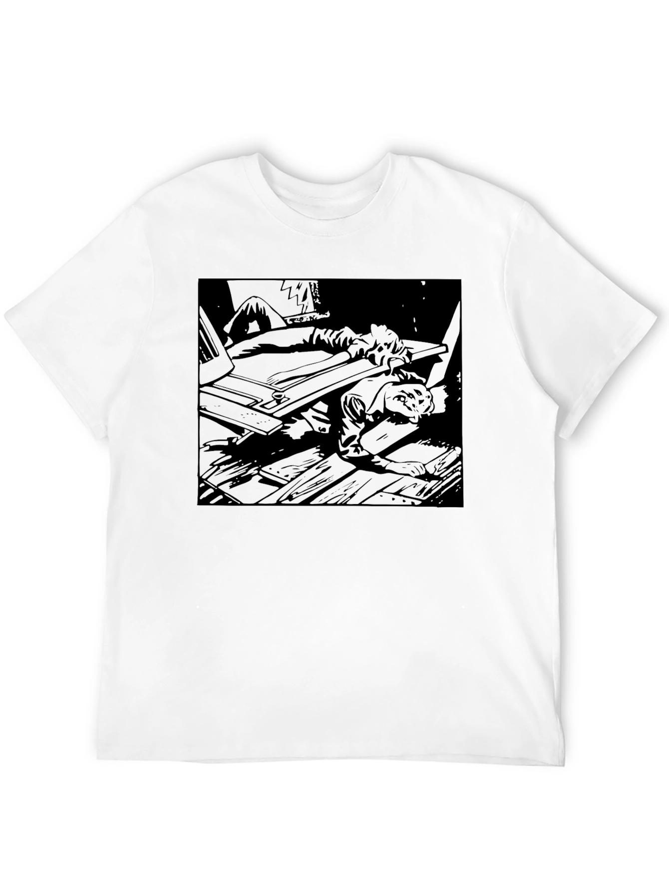Dark Graphic Print Tee - Relaxed Fit