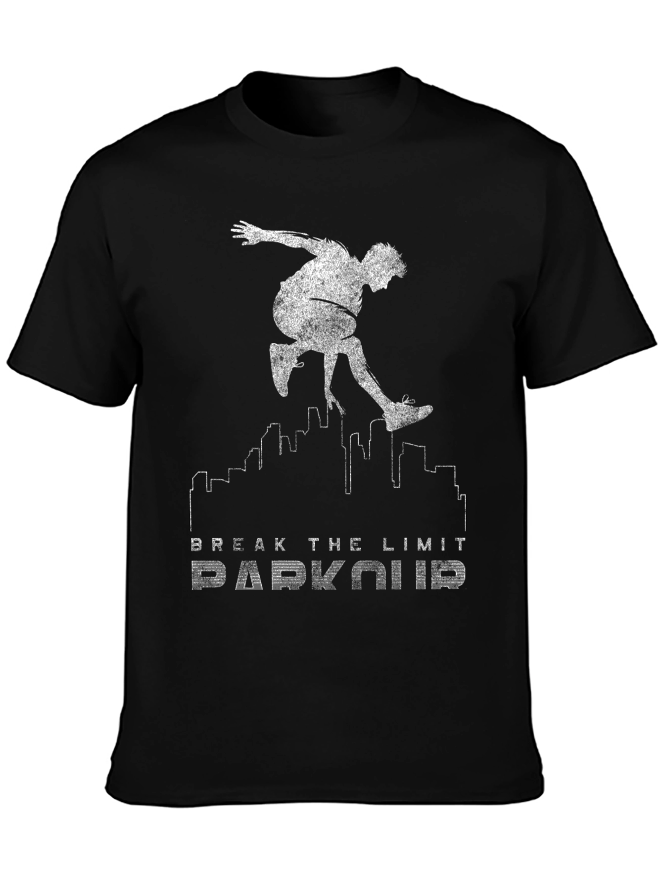Parkour Break the Limit Graphic Black Tee