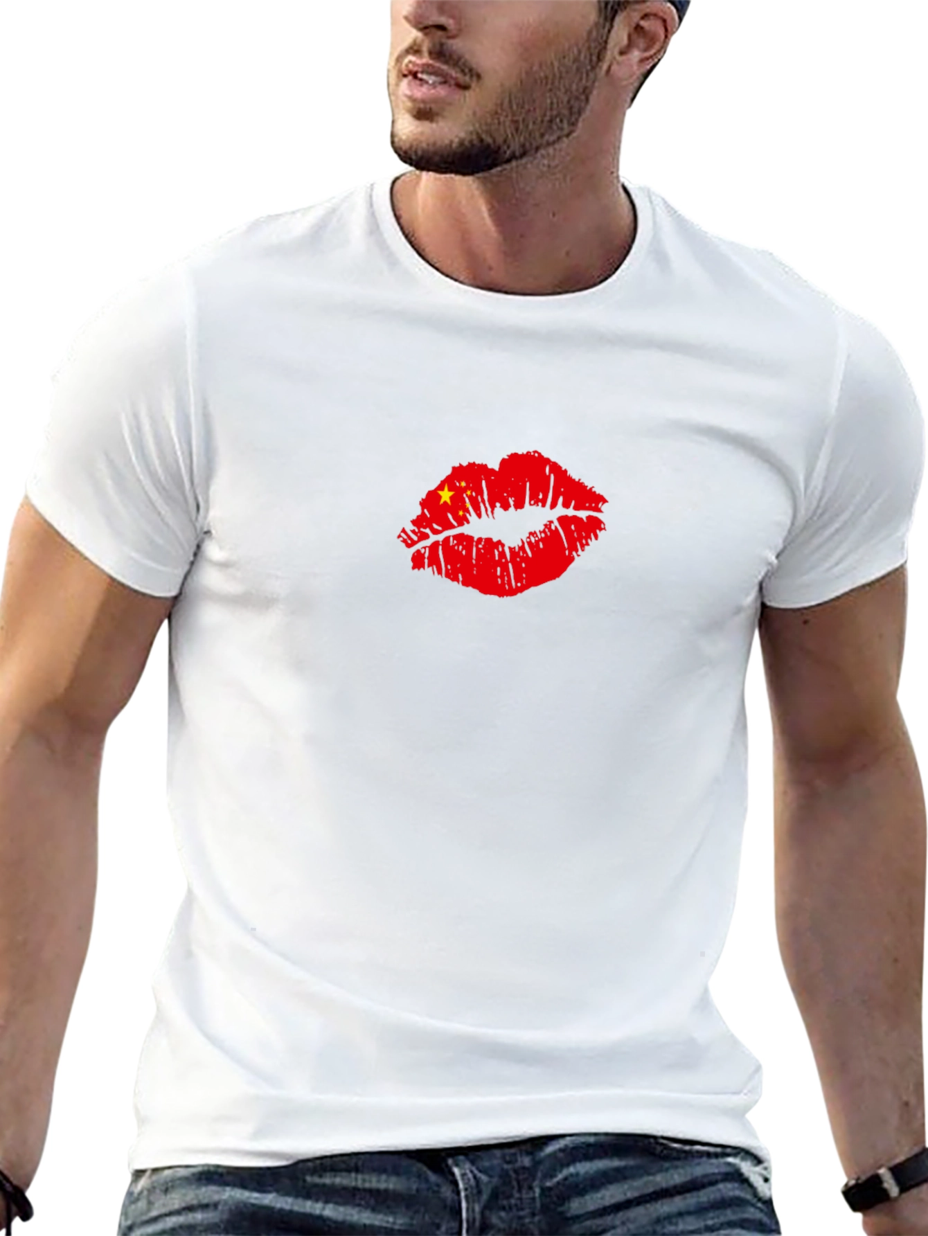 Graphic Tee: Kiss of China Flag
