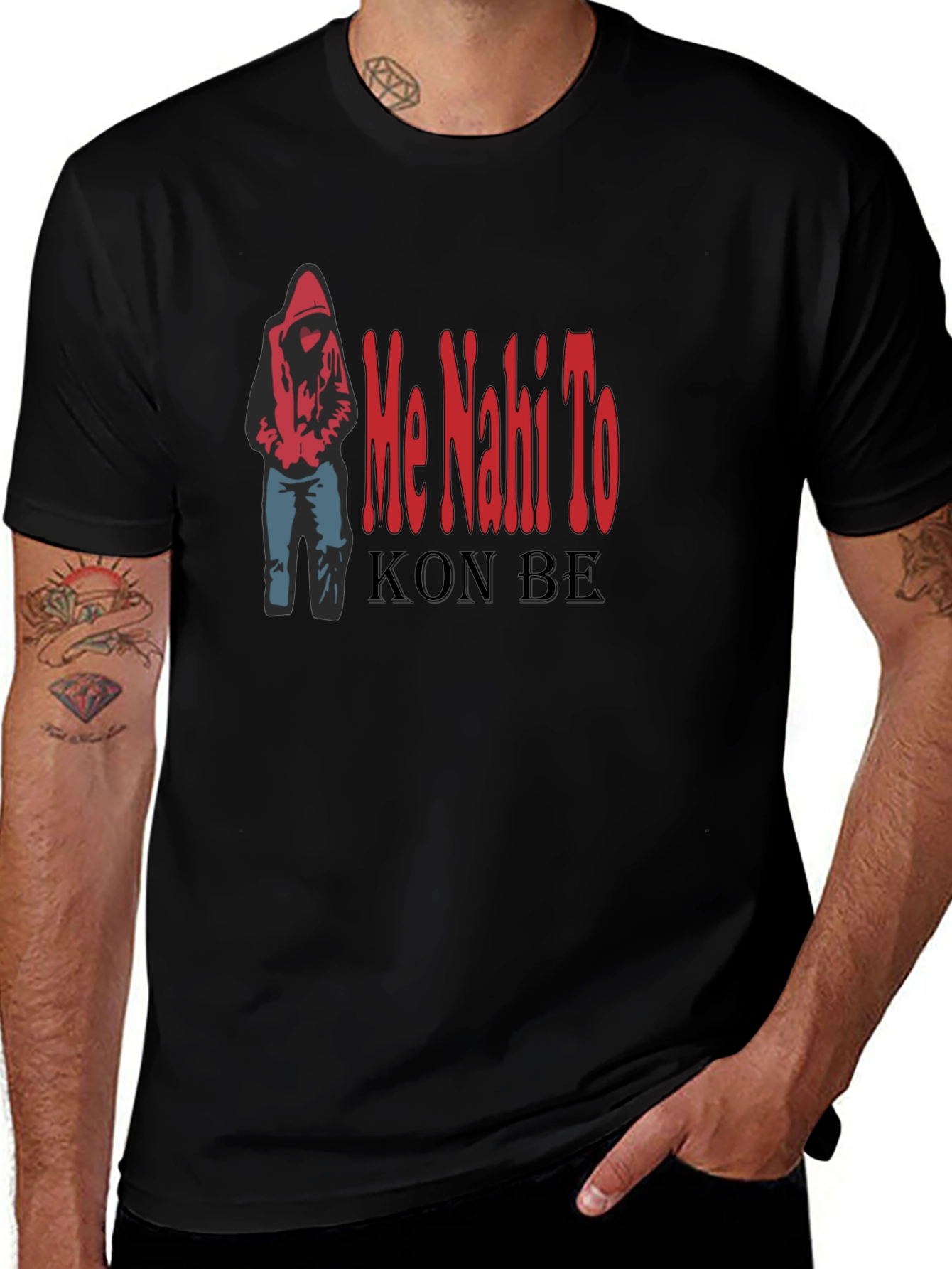 Me Nahi To Kon Be Black T-Shirt
