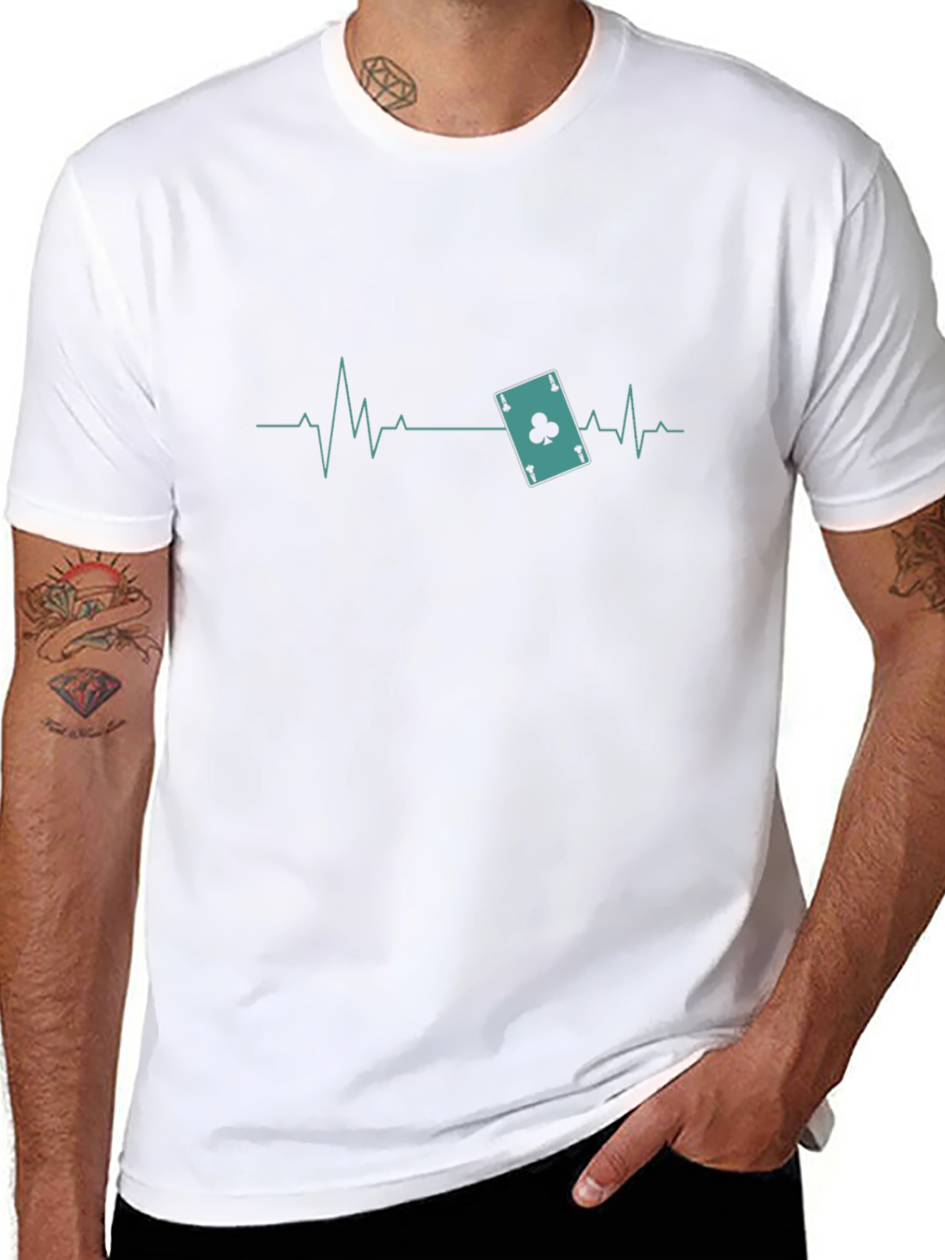 Ace of Clubs Heartbeat T-Shirt