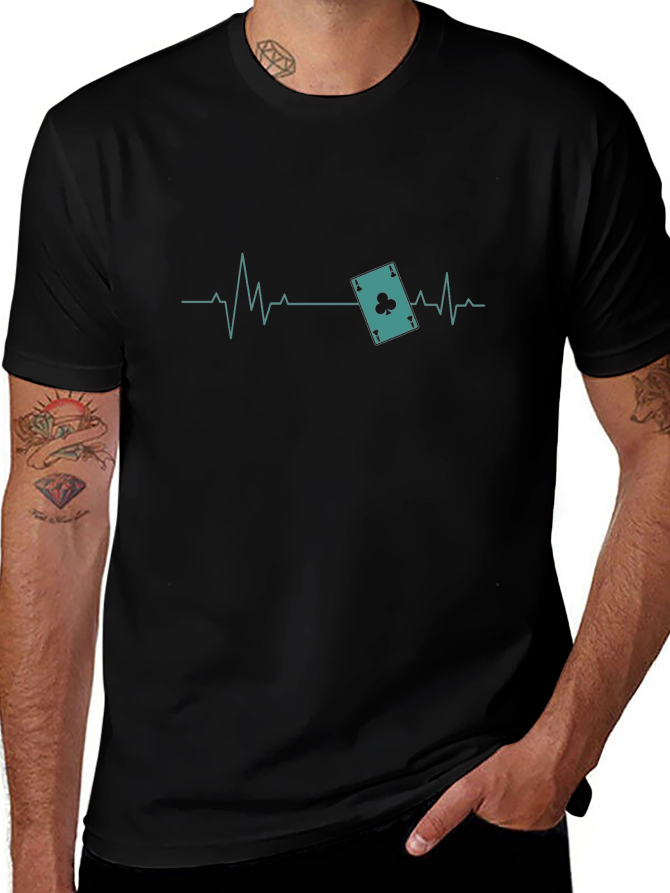 Ace of Clubs Heartbeat T-Shirt