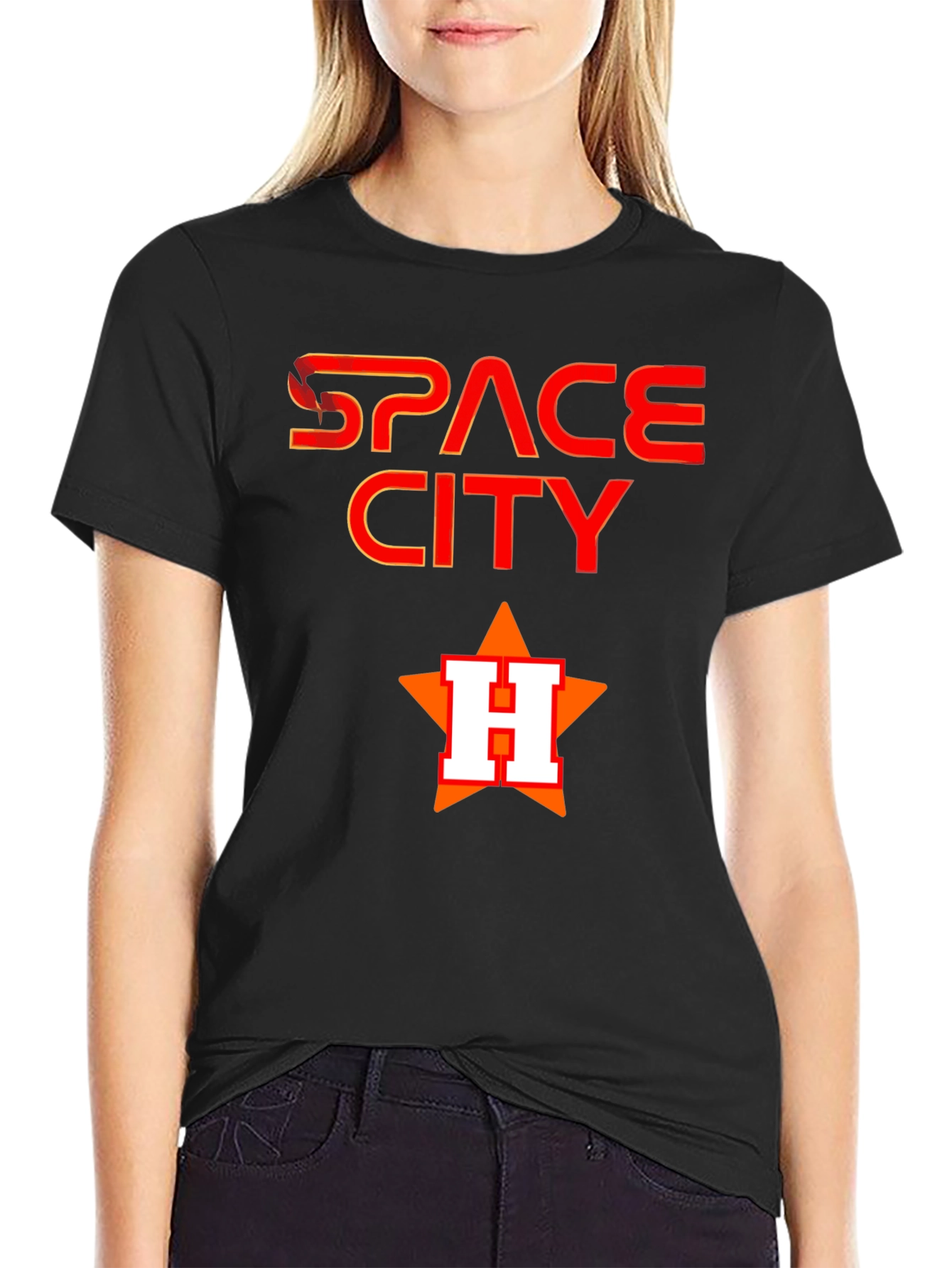 Space City H Baseball T-Shirt