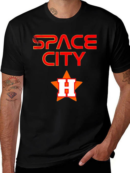 Space City H Baseball T-Shirt