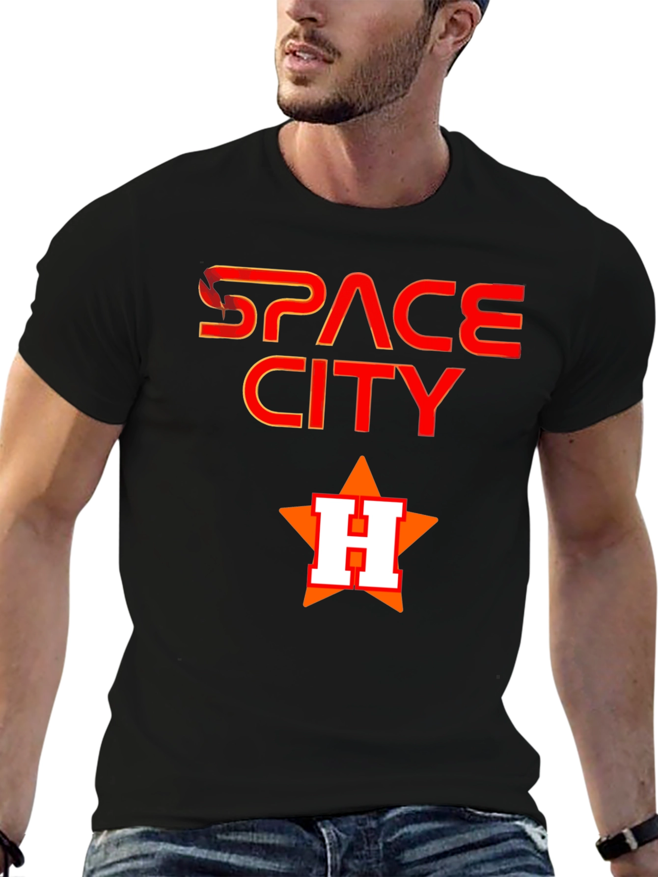 Space City H Baseball T-Shirt