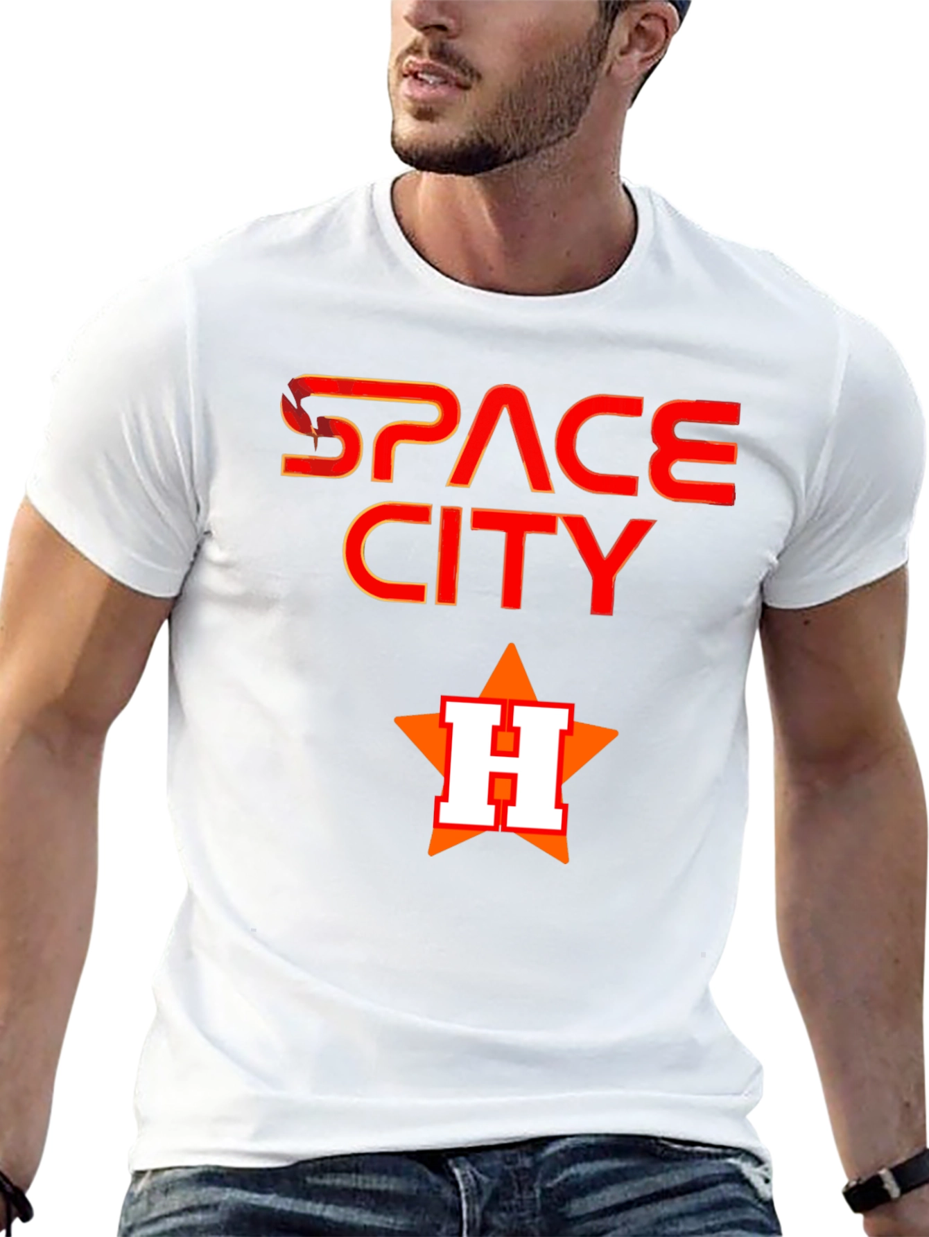 Space City H Baseball T-Shirt
