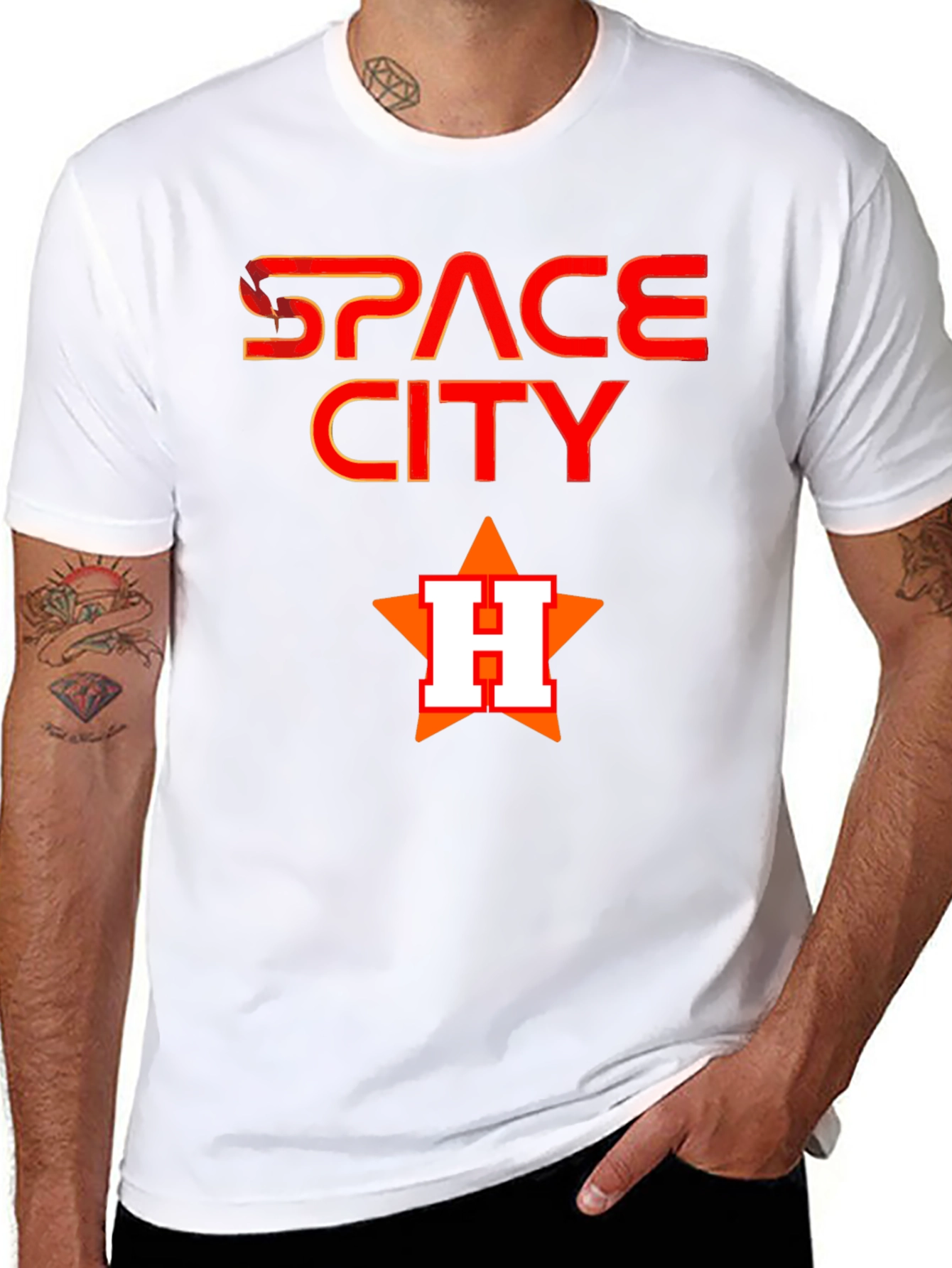 Space City H Baseball T-Shirt