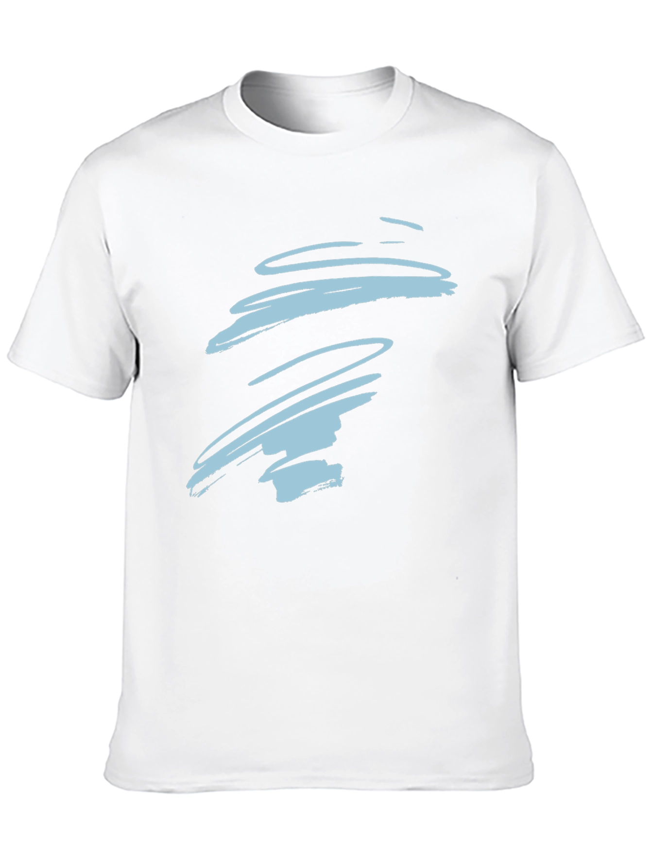 Abstract Swirl Graphic Tee - Casual Black T-Shirt