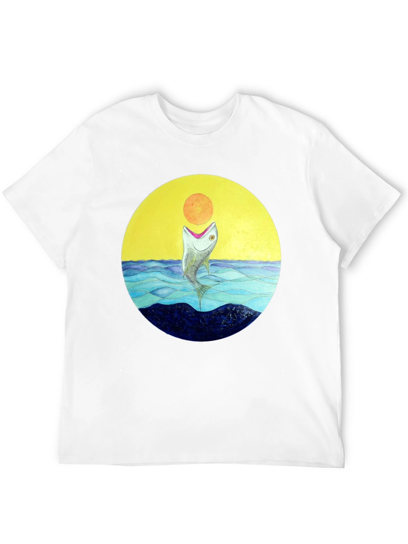 Sunfish Graphic T-Shirt - Black Cotton Tee