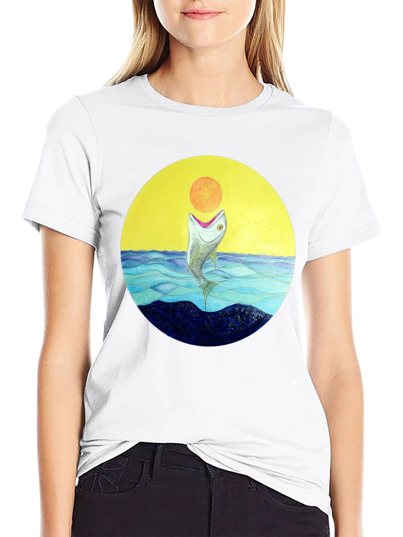 Sunfish Graphic T-Shirt - Black Cotton Tee
