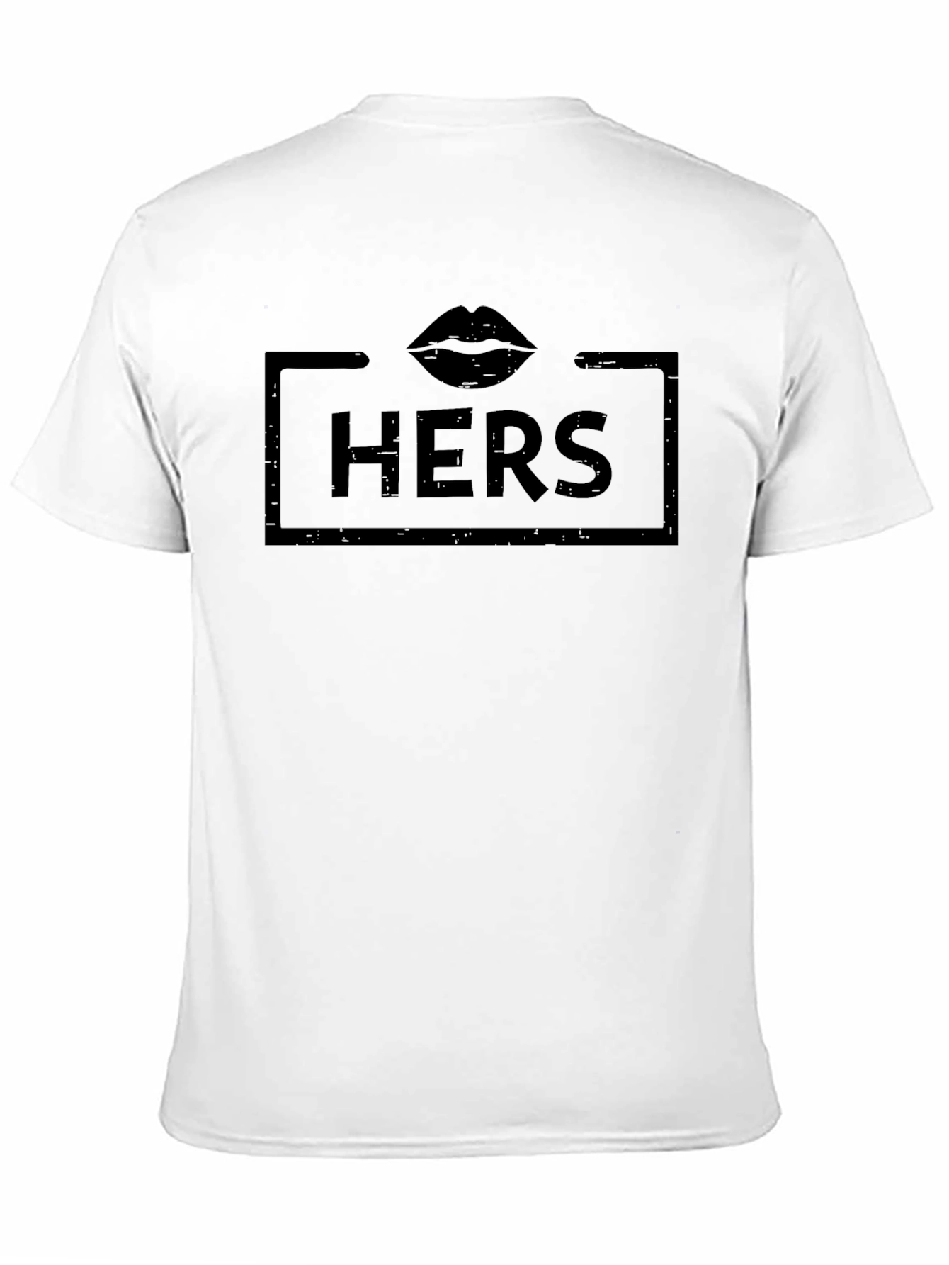 Hers Lips Graphic Black T-Shirt