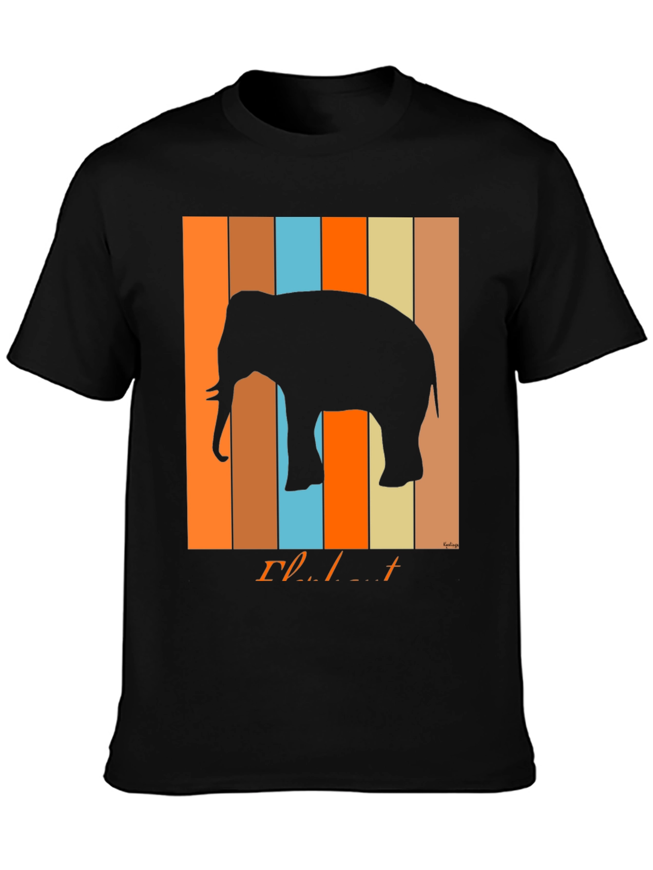 Retro Elephant Graphic T-Shirt
