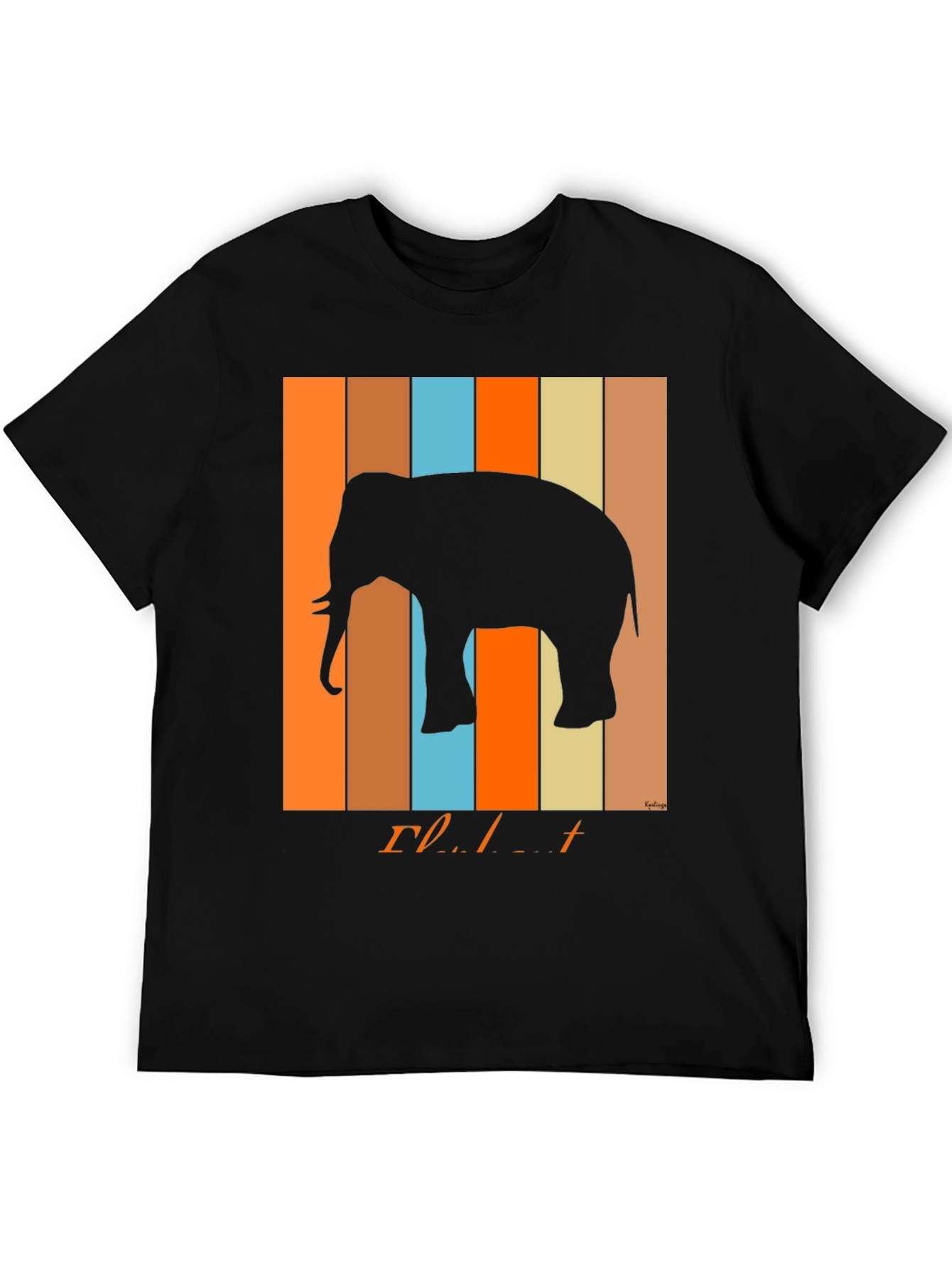 Retro Elephant Graphic T-Shirt