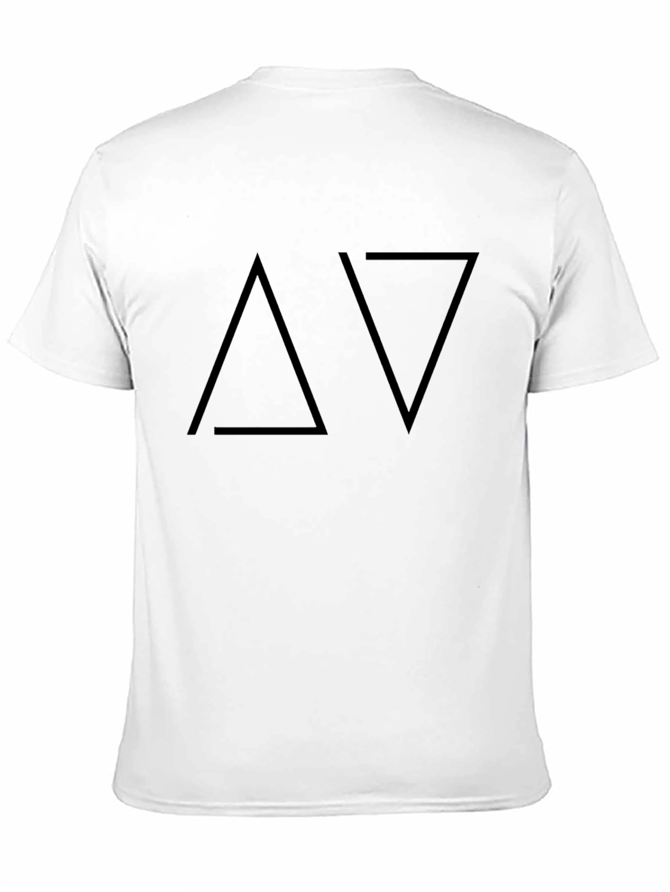 Modern Triangle Graphic Black T-Shirt
