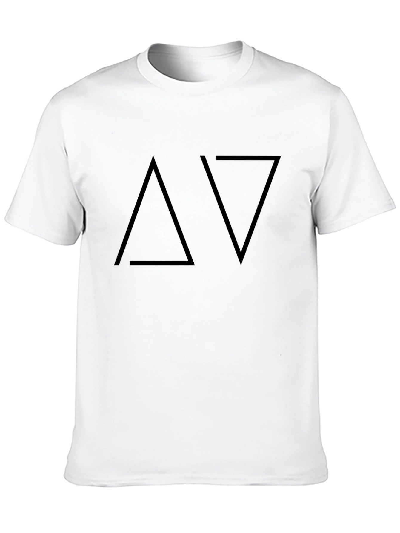 Modern Triangle Graphic Black T-Shirt