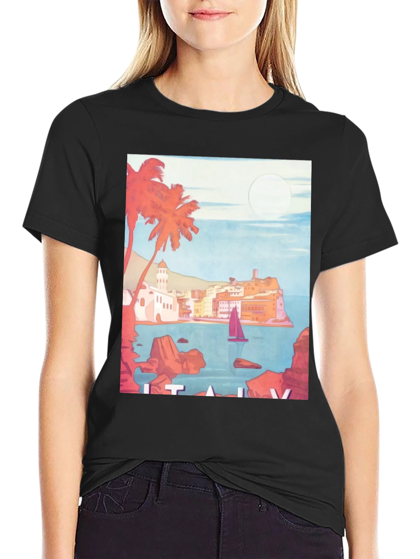 Italy Coastline Graphic Tee