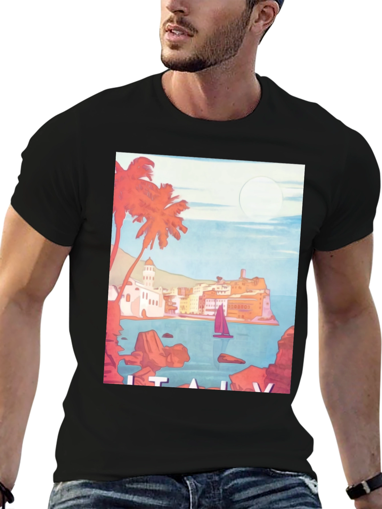 Italy Coastline Graphic Tee
