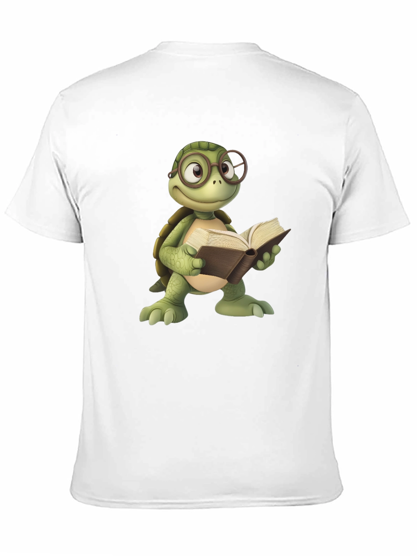 Bookish Turtle Graphic Tee - Black Cotton T-Shirt