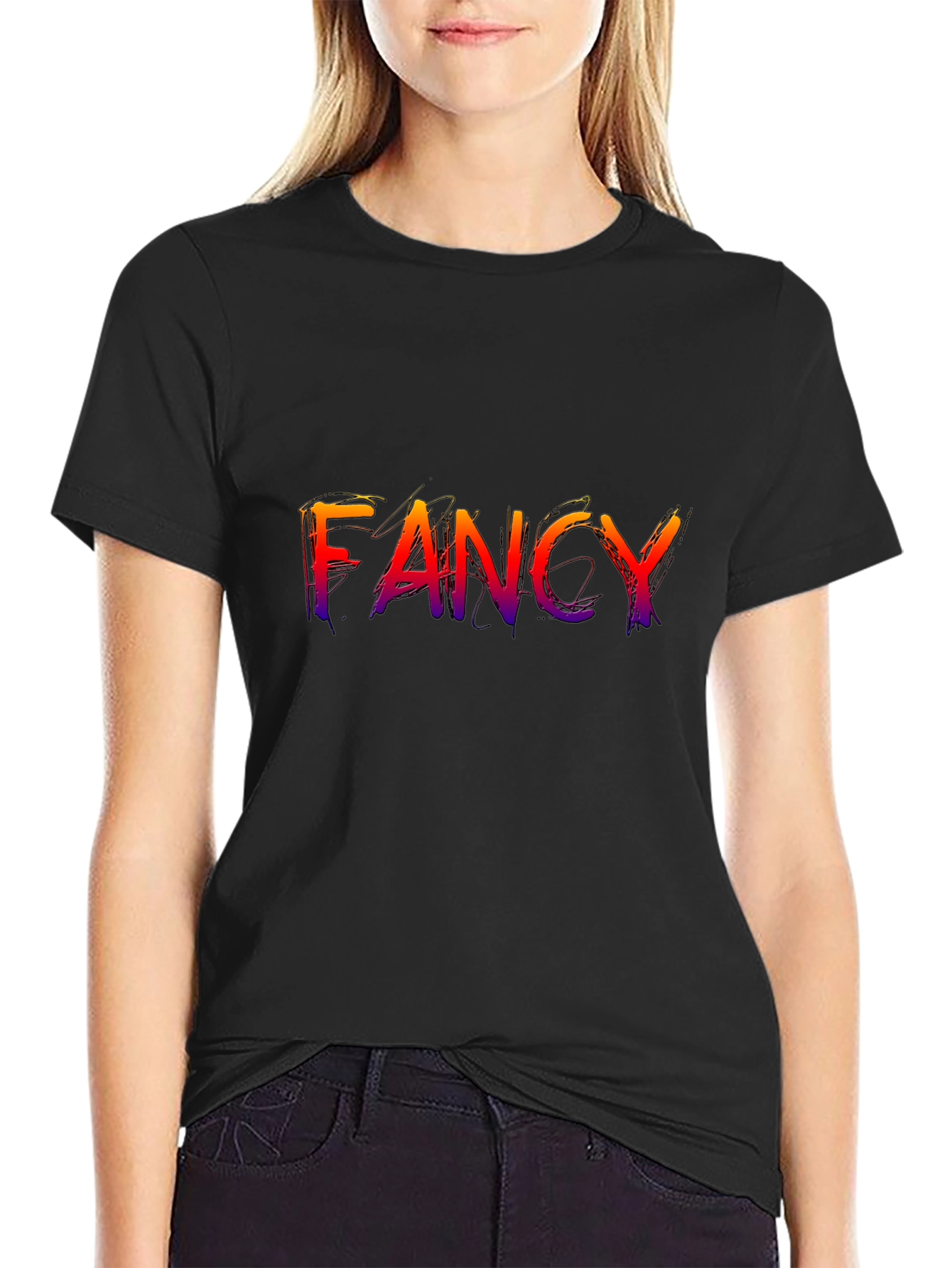 Fancy Graphic Tee - Stylish Mens Black T-Shirt