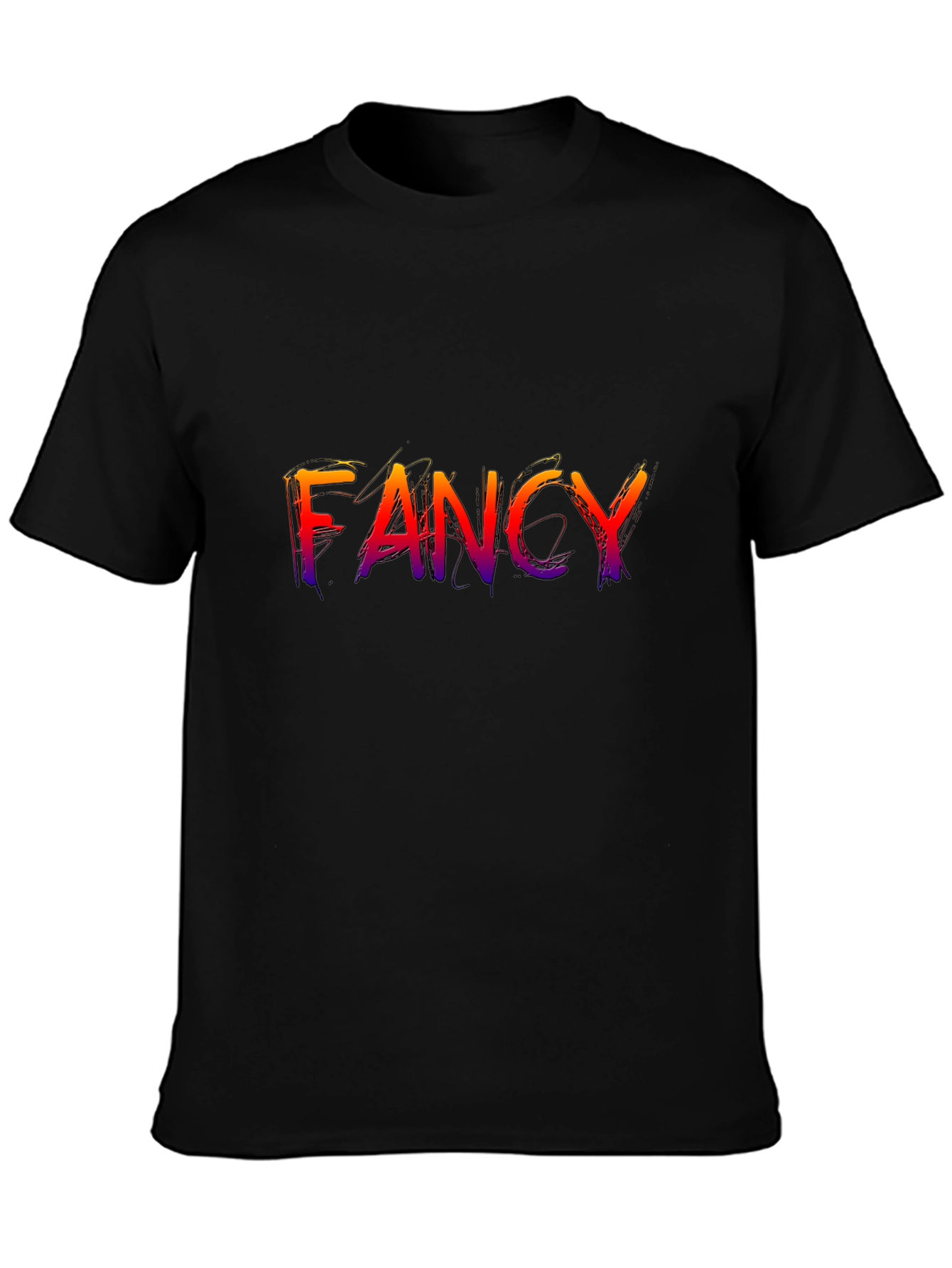 Fancy Graphic Tee - Stylish Mens Black T-Shirt