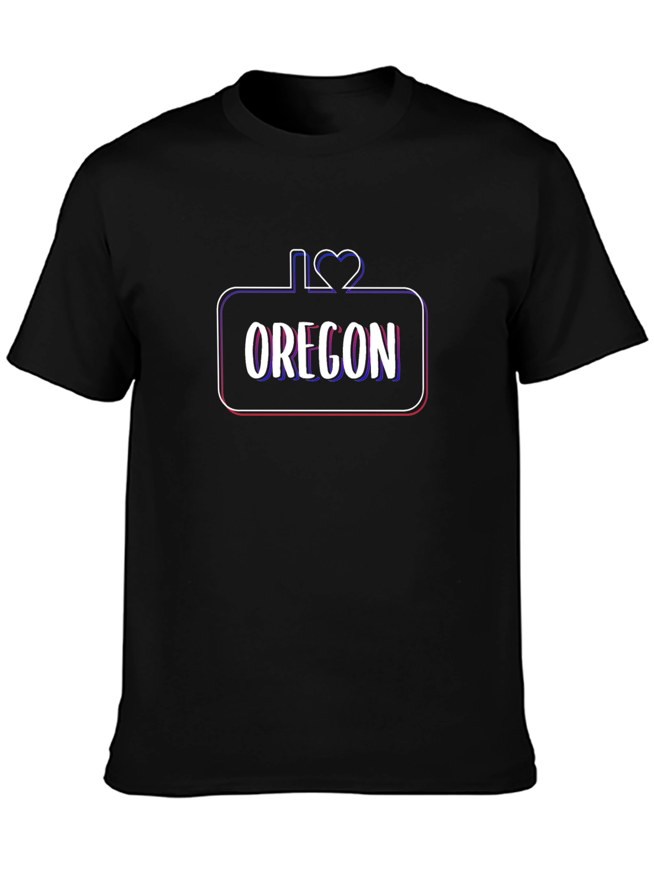 I Heart Oregon Black Graphic Tee