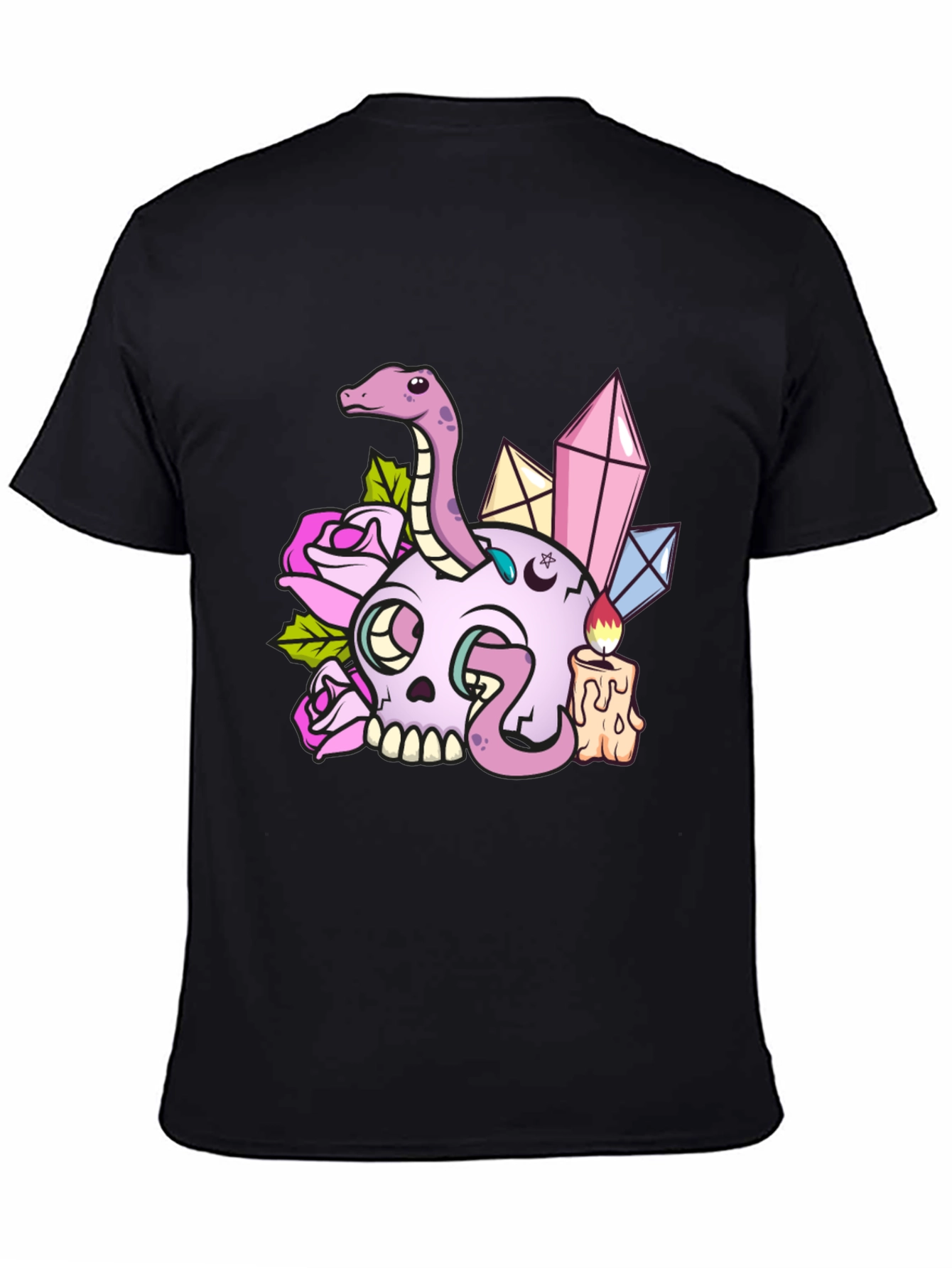 Skull & Snake Graphic Tee - Dark Aesthetic T-Shirt