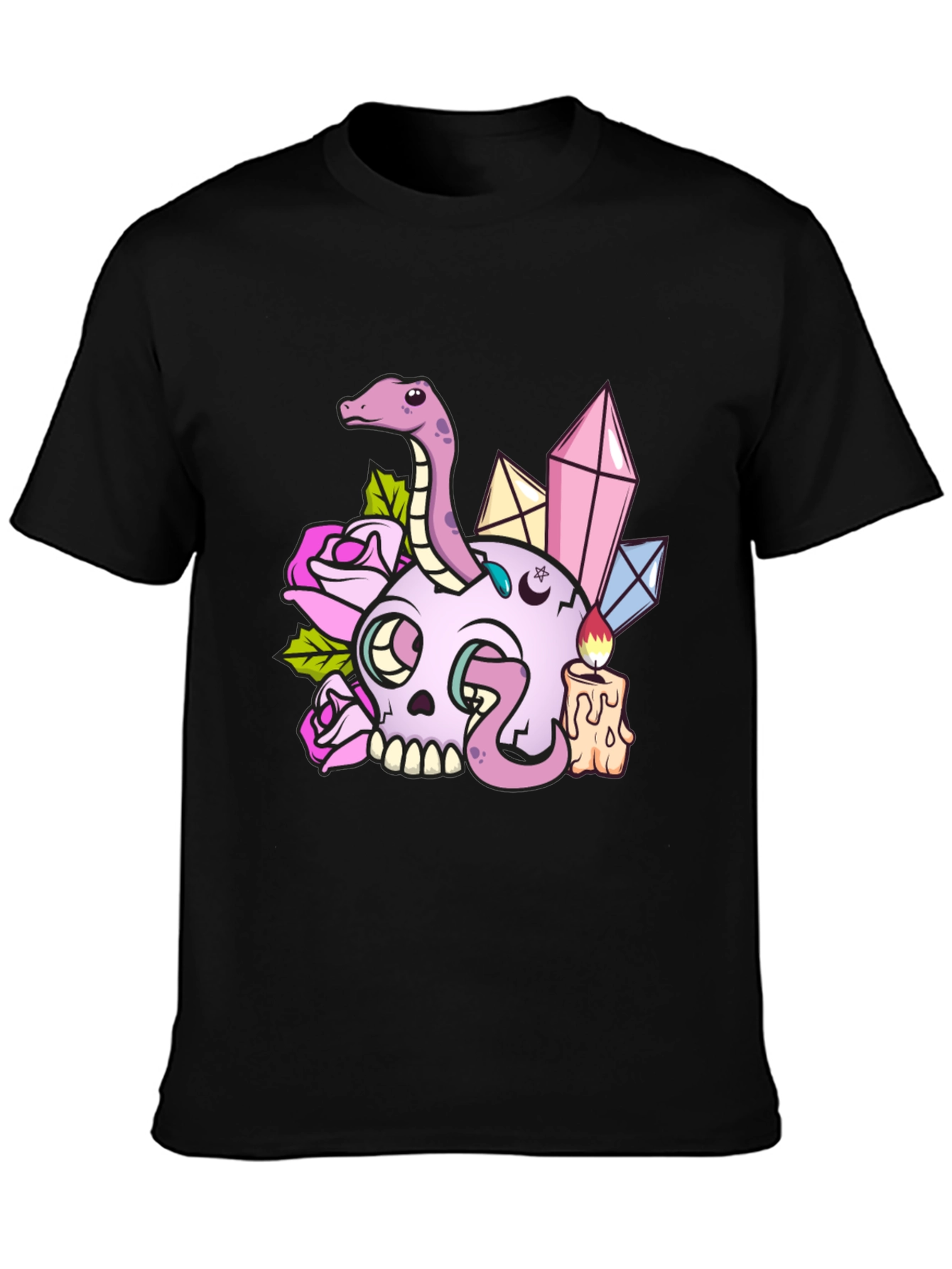 Skull & Snake Graphic Tee - Dark Aesthetic T-Shirt
