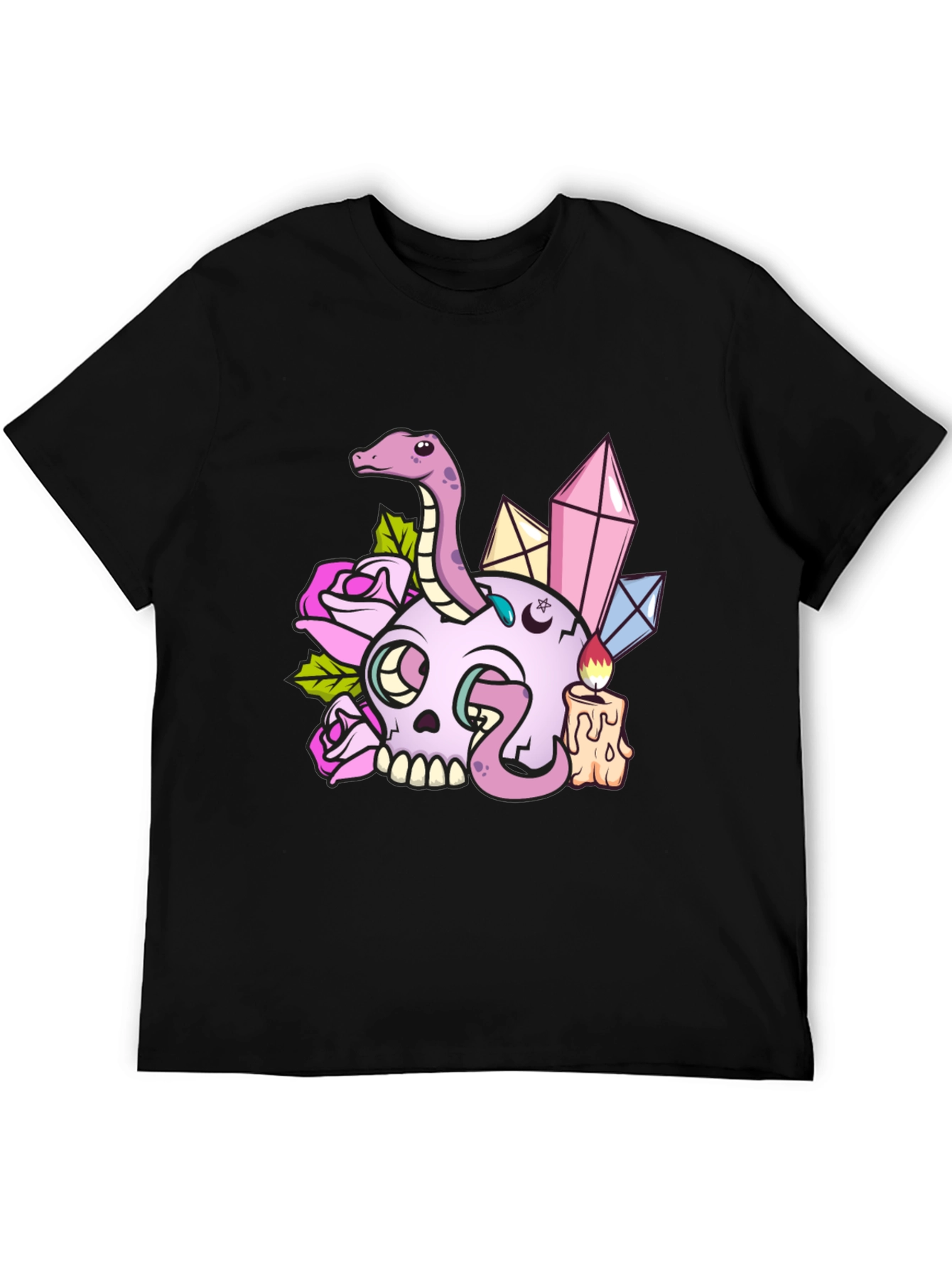 Skull & Snake Graphic Tee - Dark Aesthetic T-Shirt