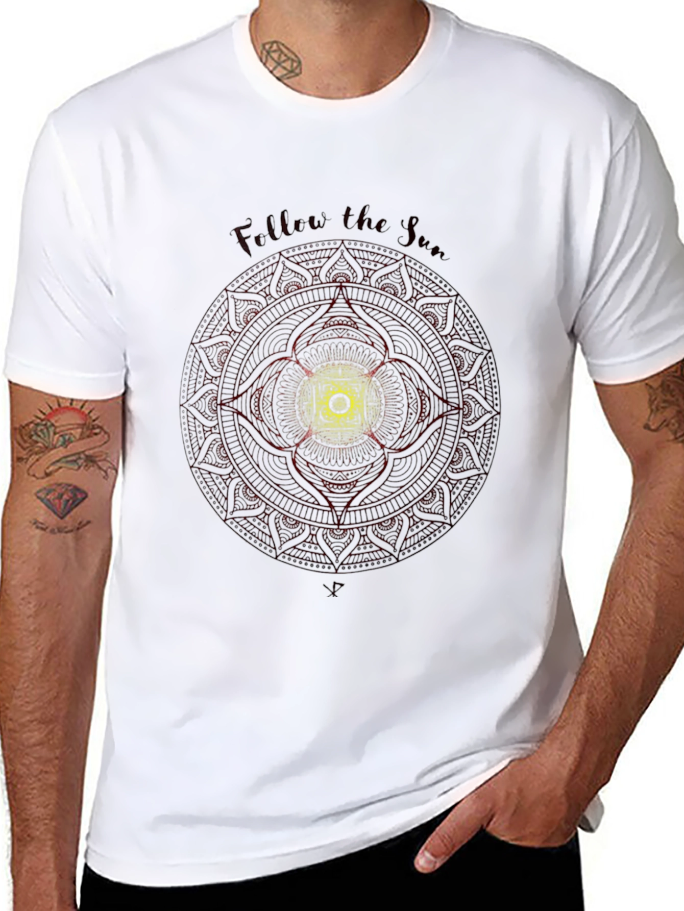 Follow the Sun Mandala T-Shirt - Unique Graphic Tee